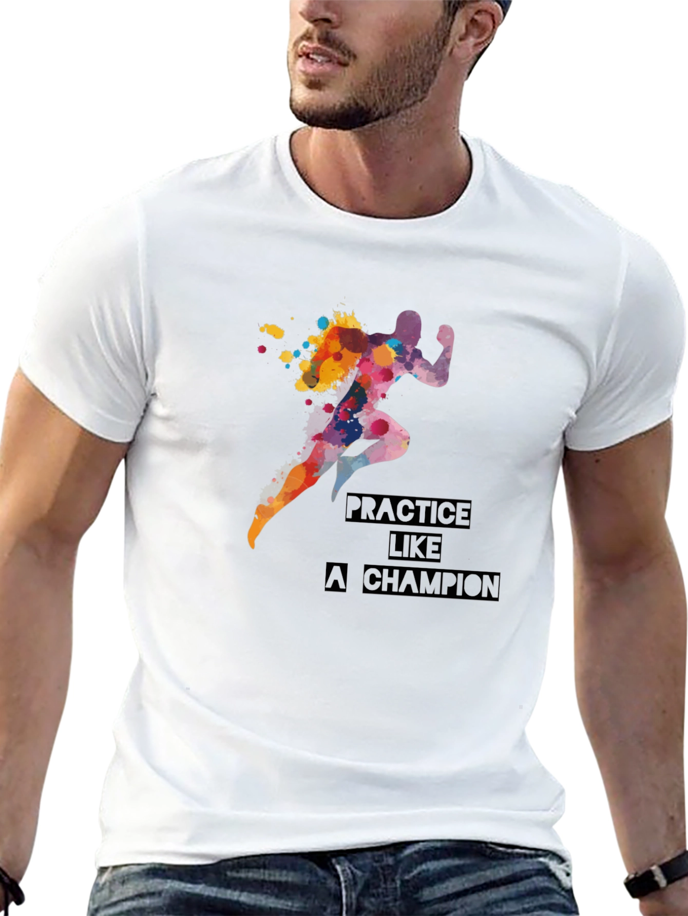 Practice Like a Champion Black Graphic Tee