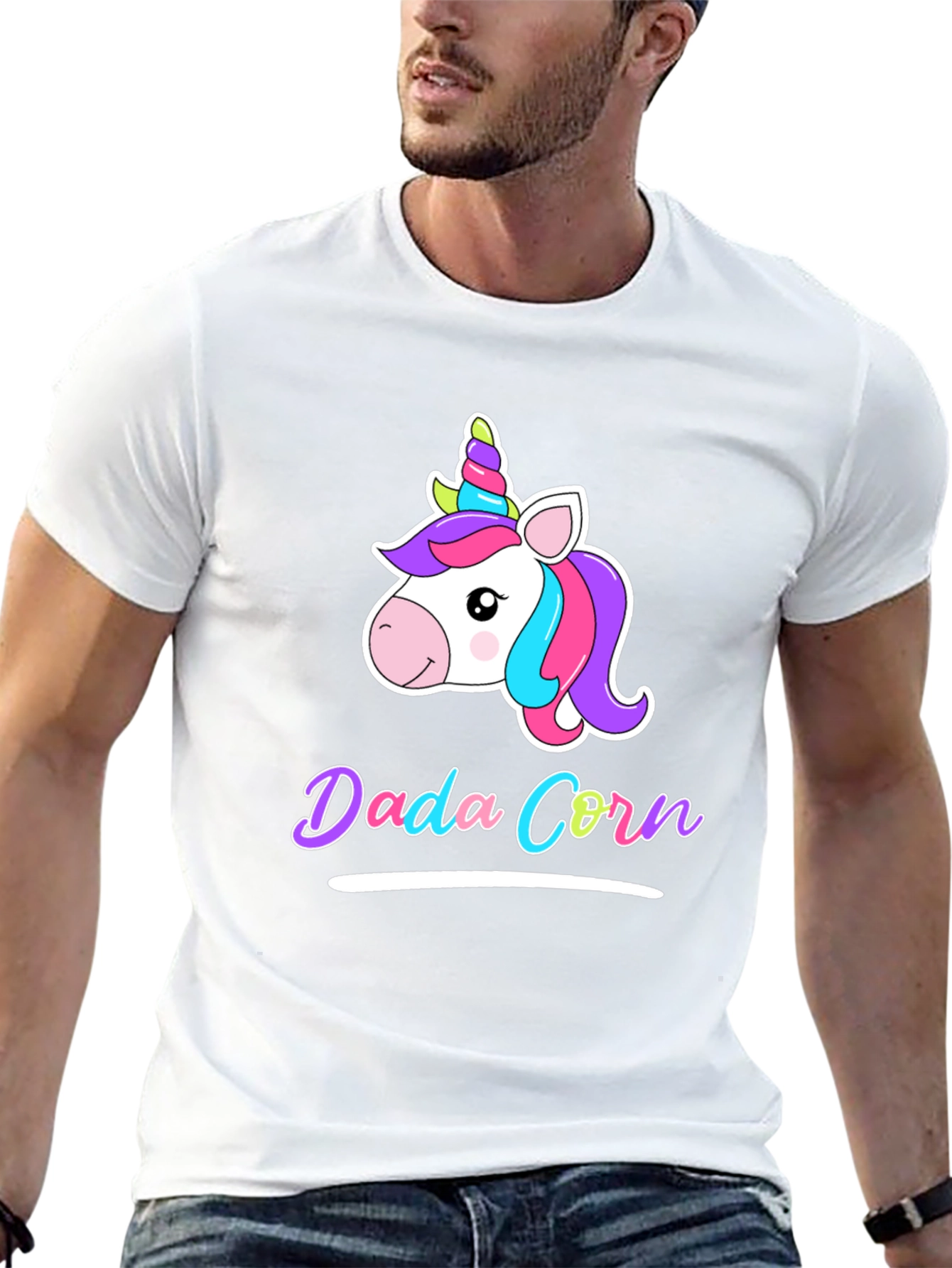 Dada Corn Unicorn Black T-Shirt