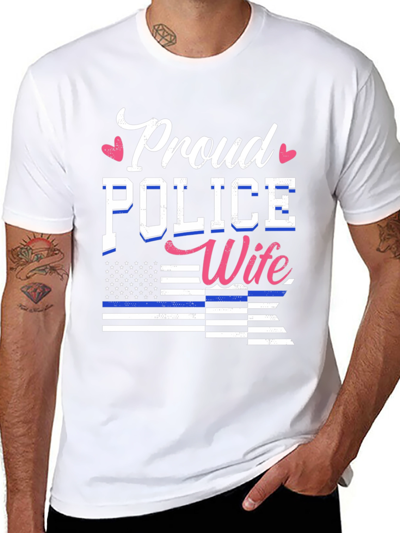 Proud Police Wife T-Shirt Law Enforcement Support