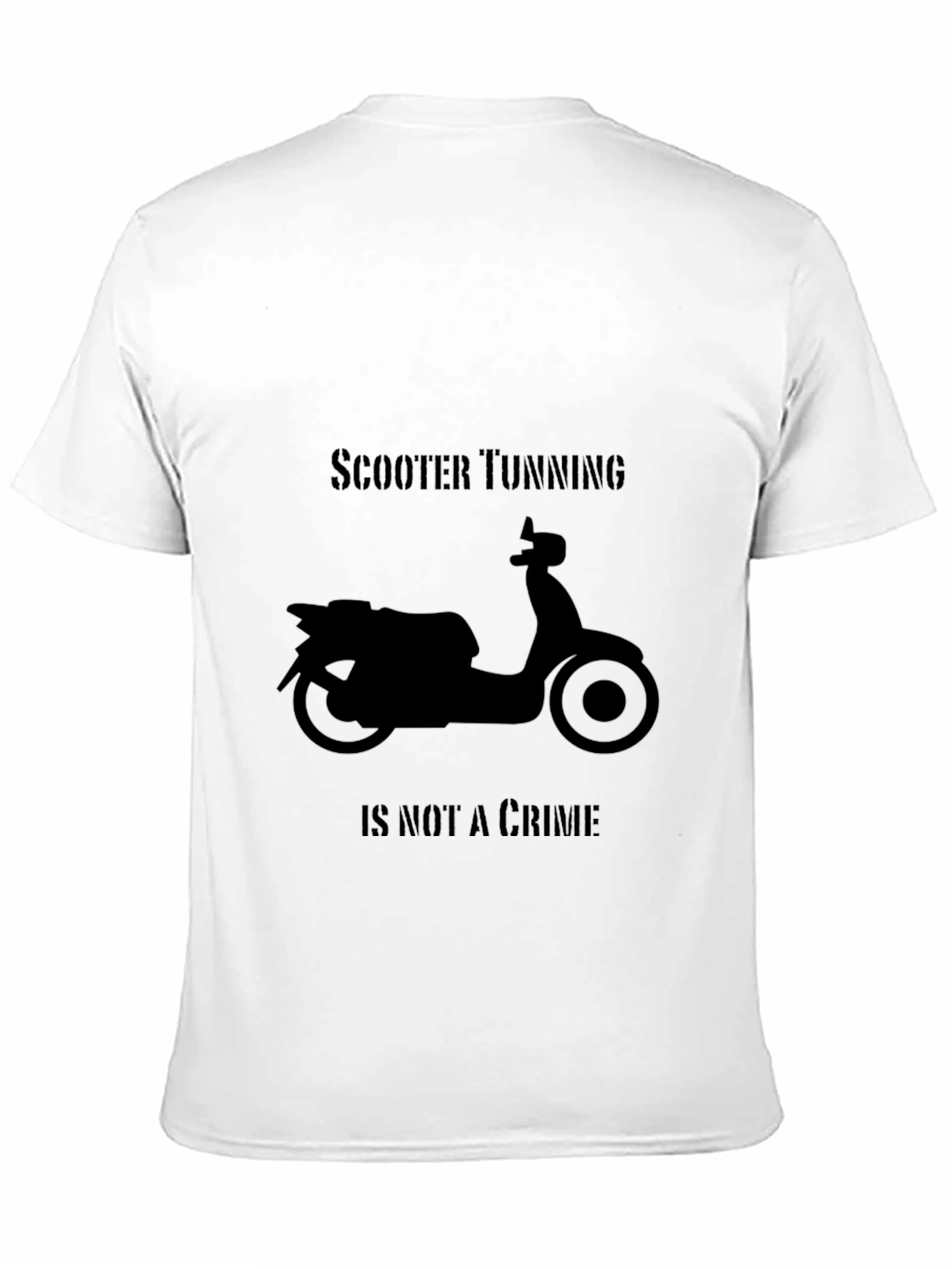 Scooter Tuning T-Shirt - Not A Crime Black Tee