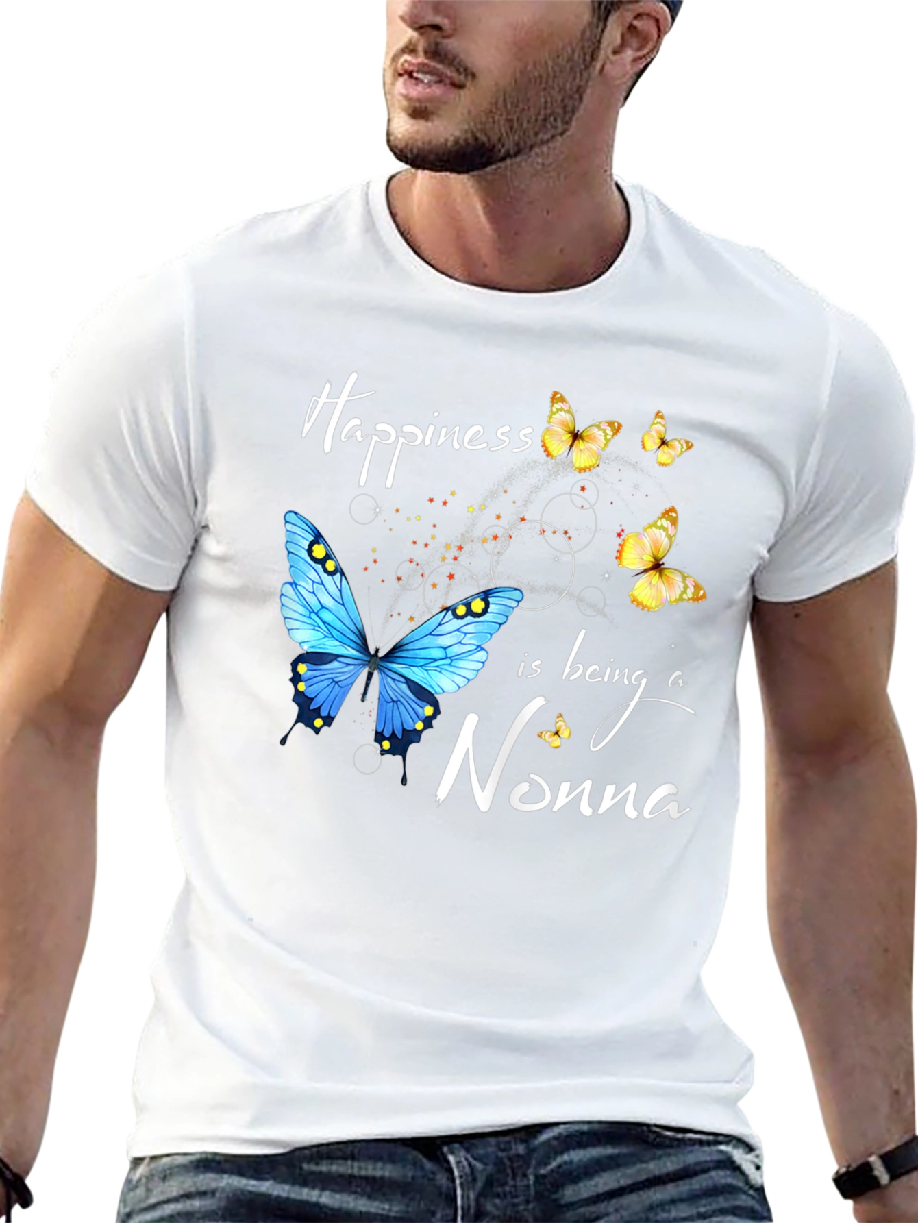 Happiness is Being a Nonna Butterfly T-Shirt