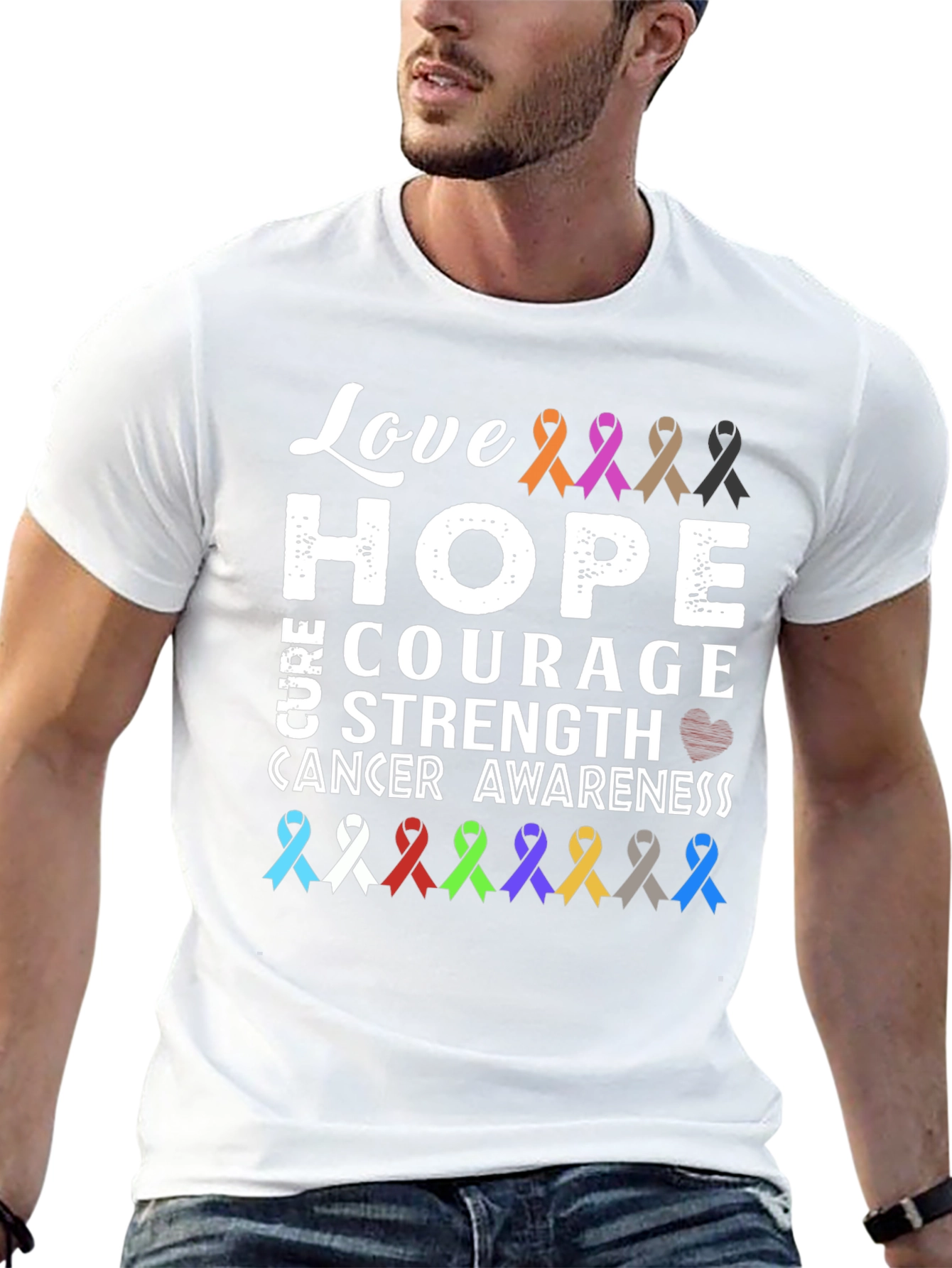 Love Hope Cure Cancer Awareness T-Shirt