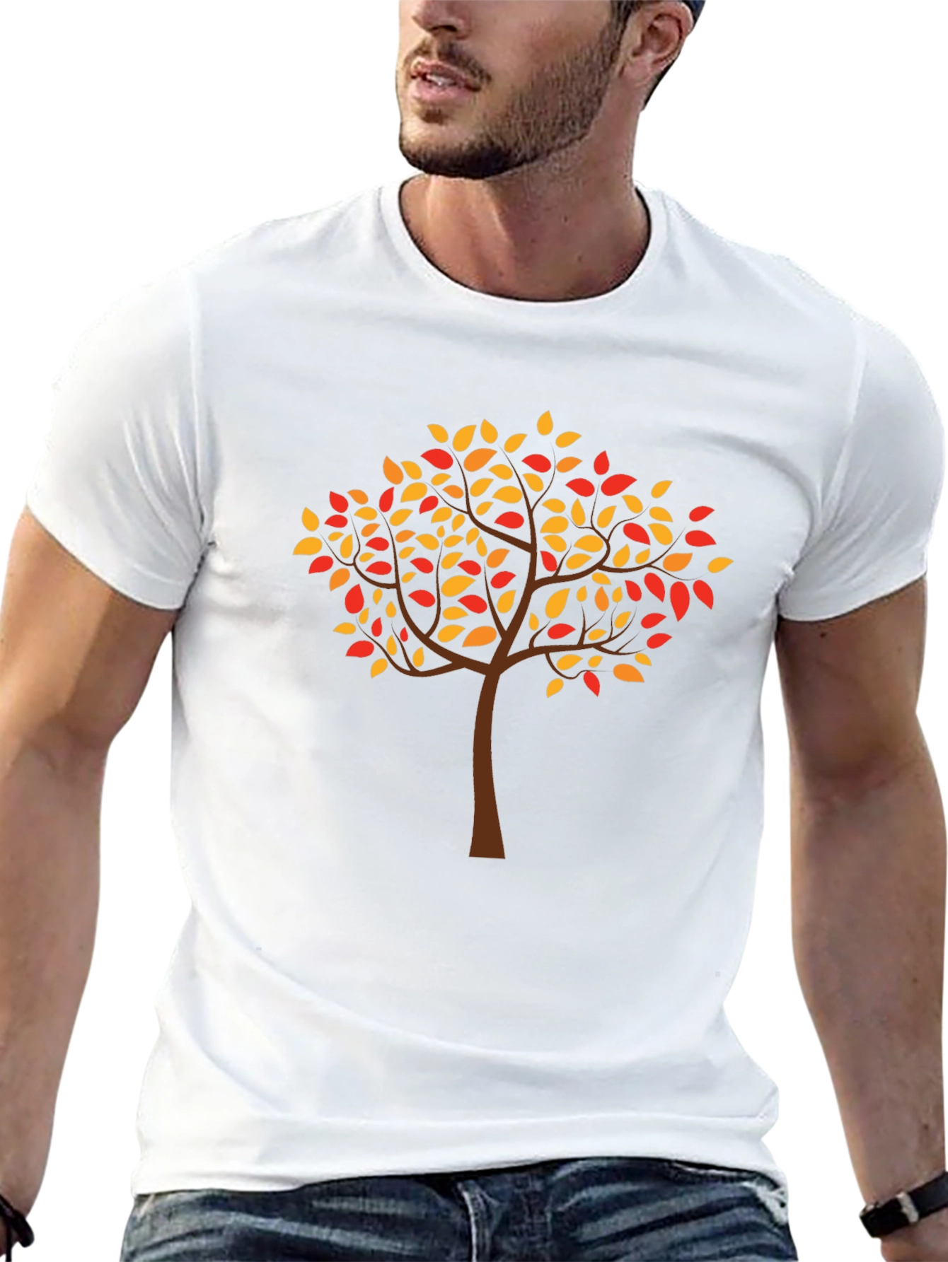 Fall Tree Graphic Tee - Stylish Autumn Design T-Shirt