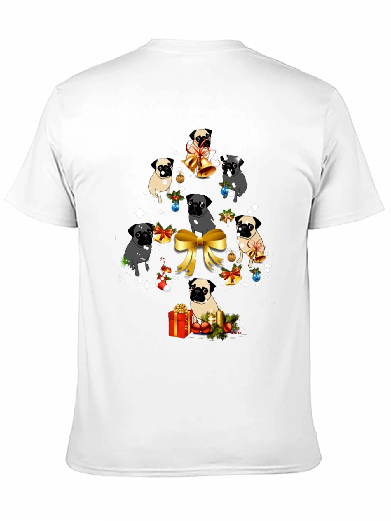 Pug Christmas Tree Graphic Tee