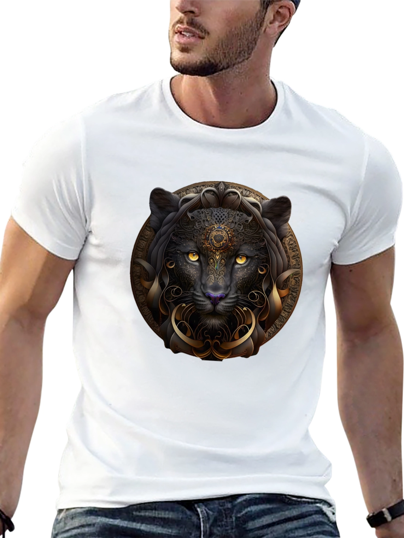 Mystic Panther Graphic Tee - Unique Art Design