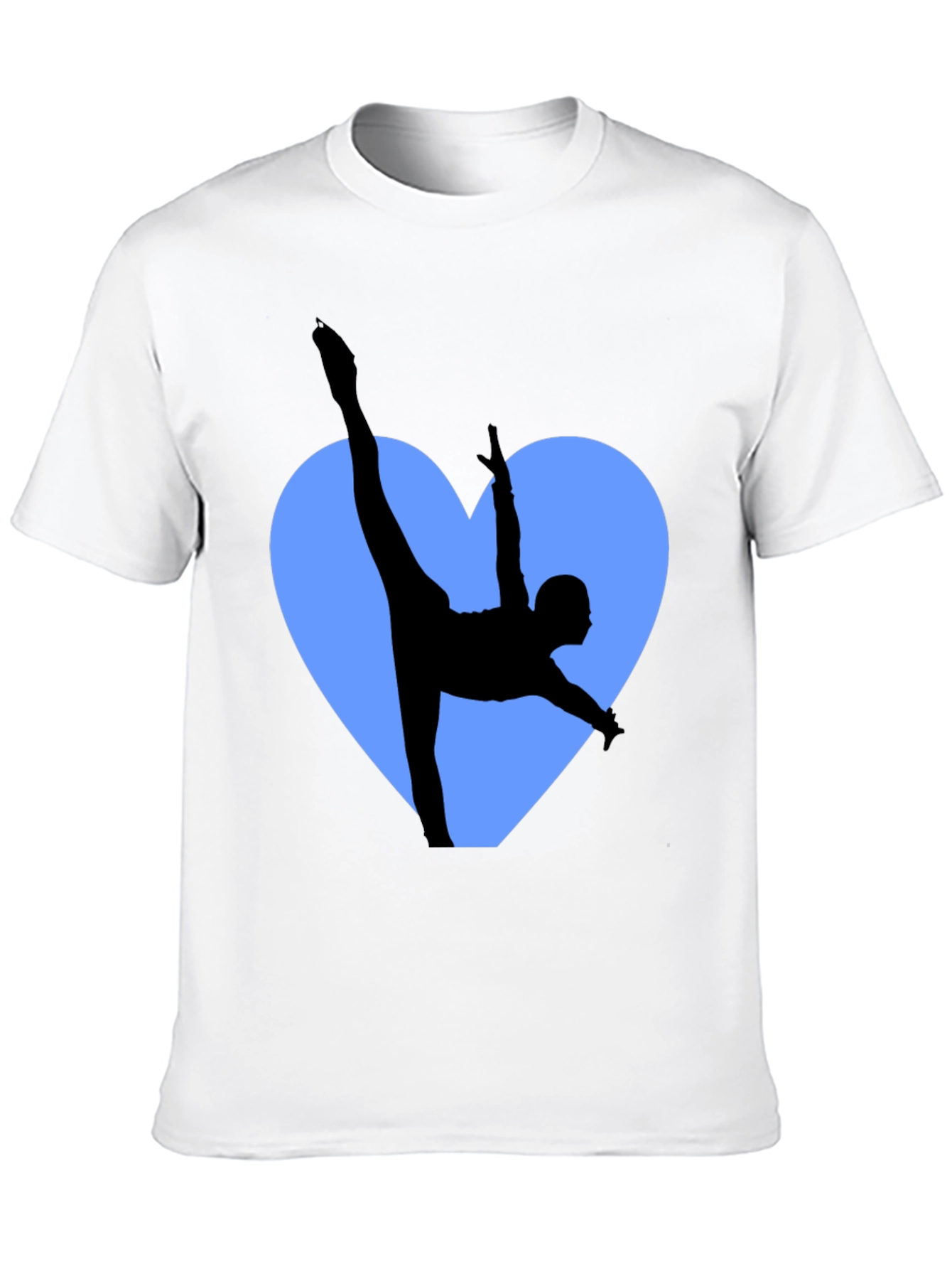 Gymnast Love Heart Black T-Shirt