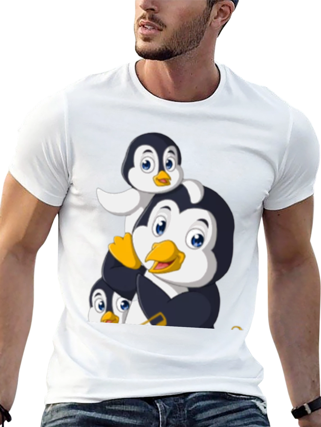 Penguin Family Graphic T-Shirt