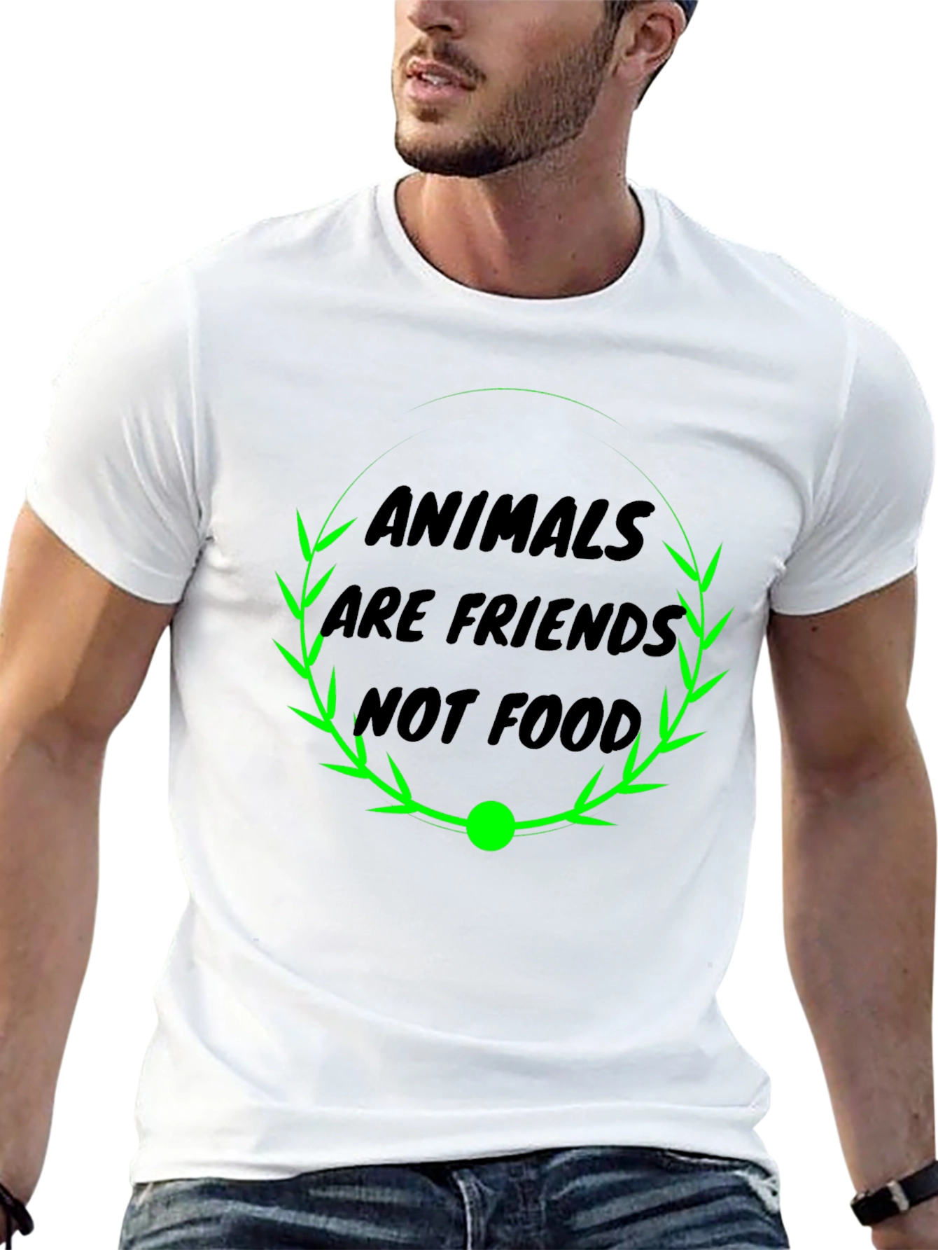 Vegan T-Shirt: Animals Are Friends Not Food