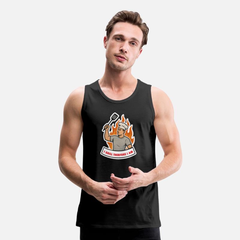 I GRILL THEREFORE I AM funny for dad husband