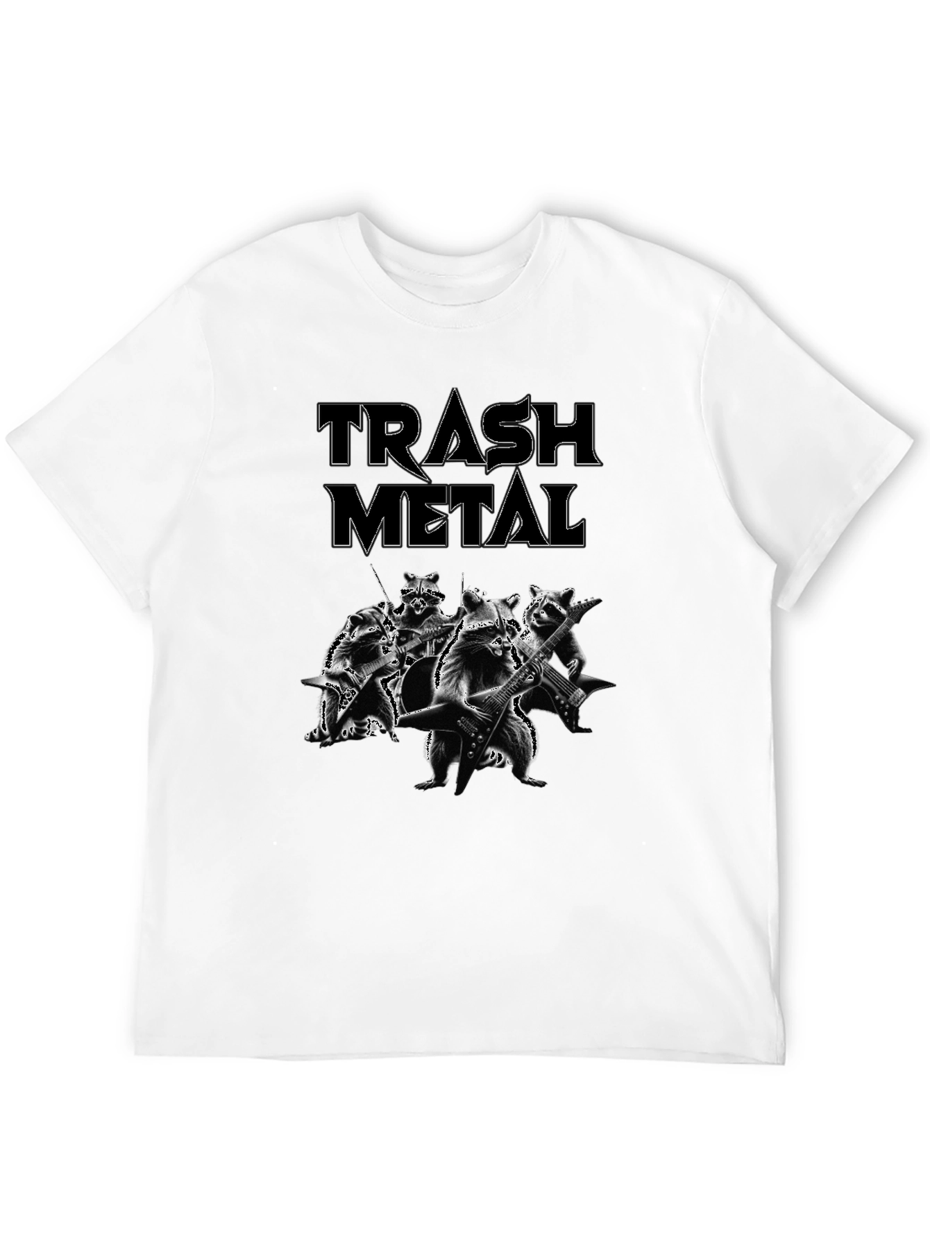 Trash Metal Band T-Shirt - Heavy Metal Racoon Musicians
