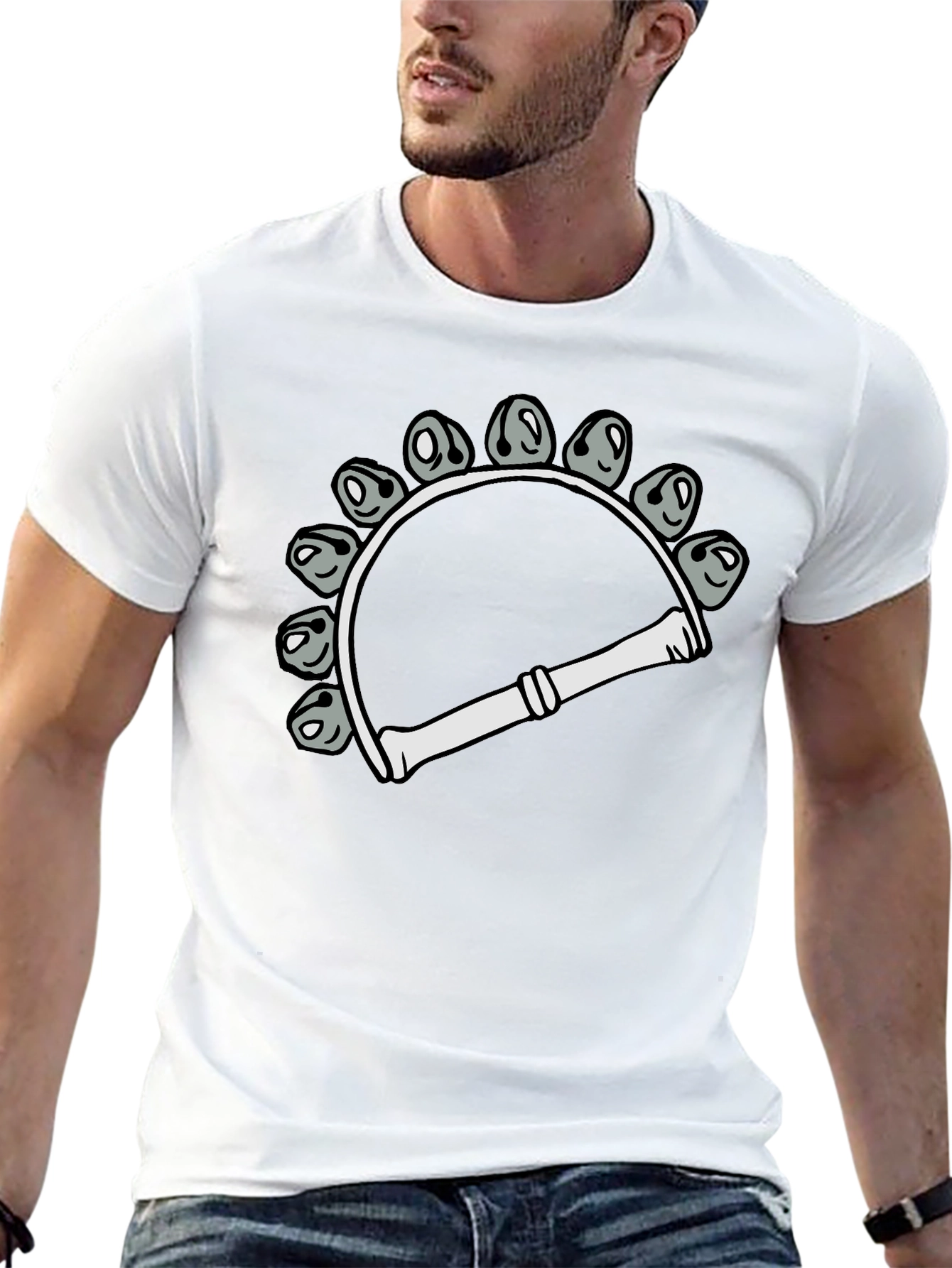 Tambourine Graphic T-Shirt - Musical Instrument Design