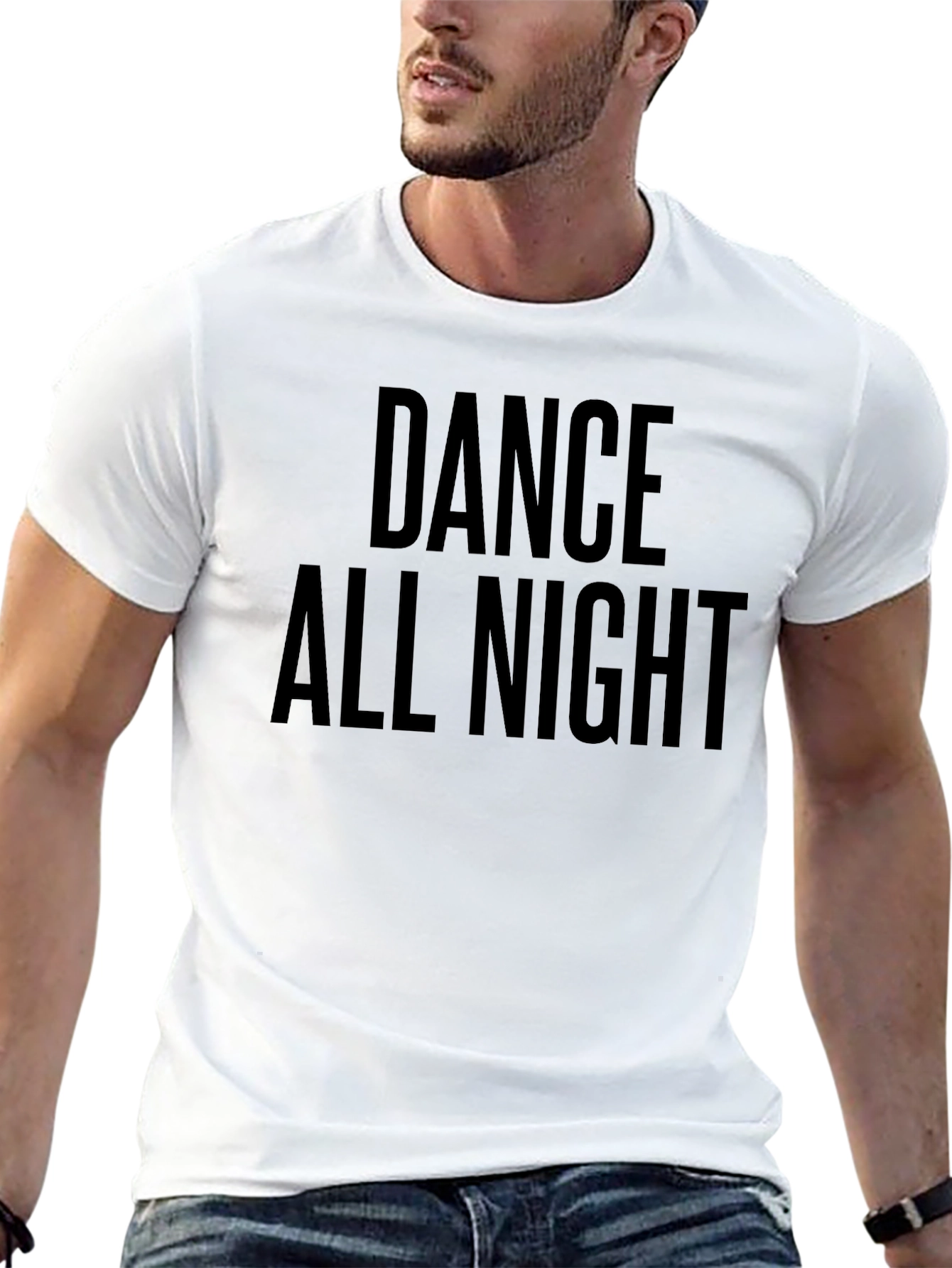 Dance All Night Black Graphic Tee