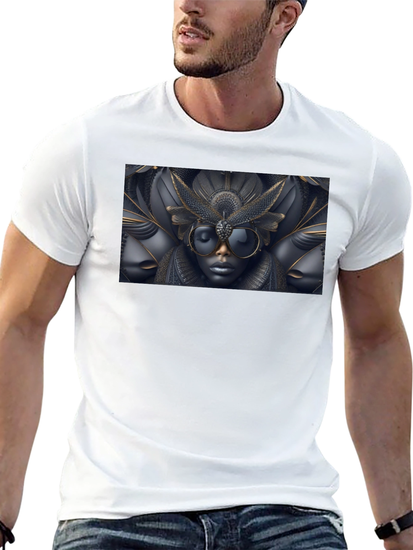 Abstract Art Graphic Black T-Shirt