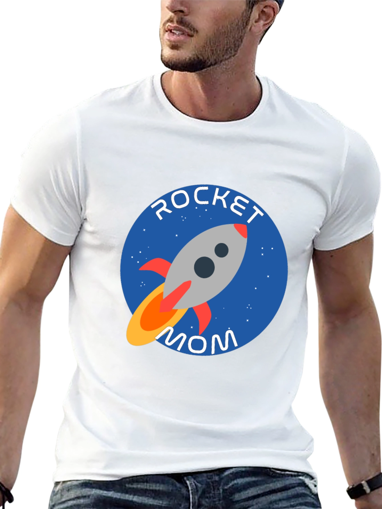 Rocket Mom Graphic Tee - Space Lover Shirt