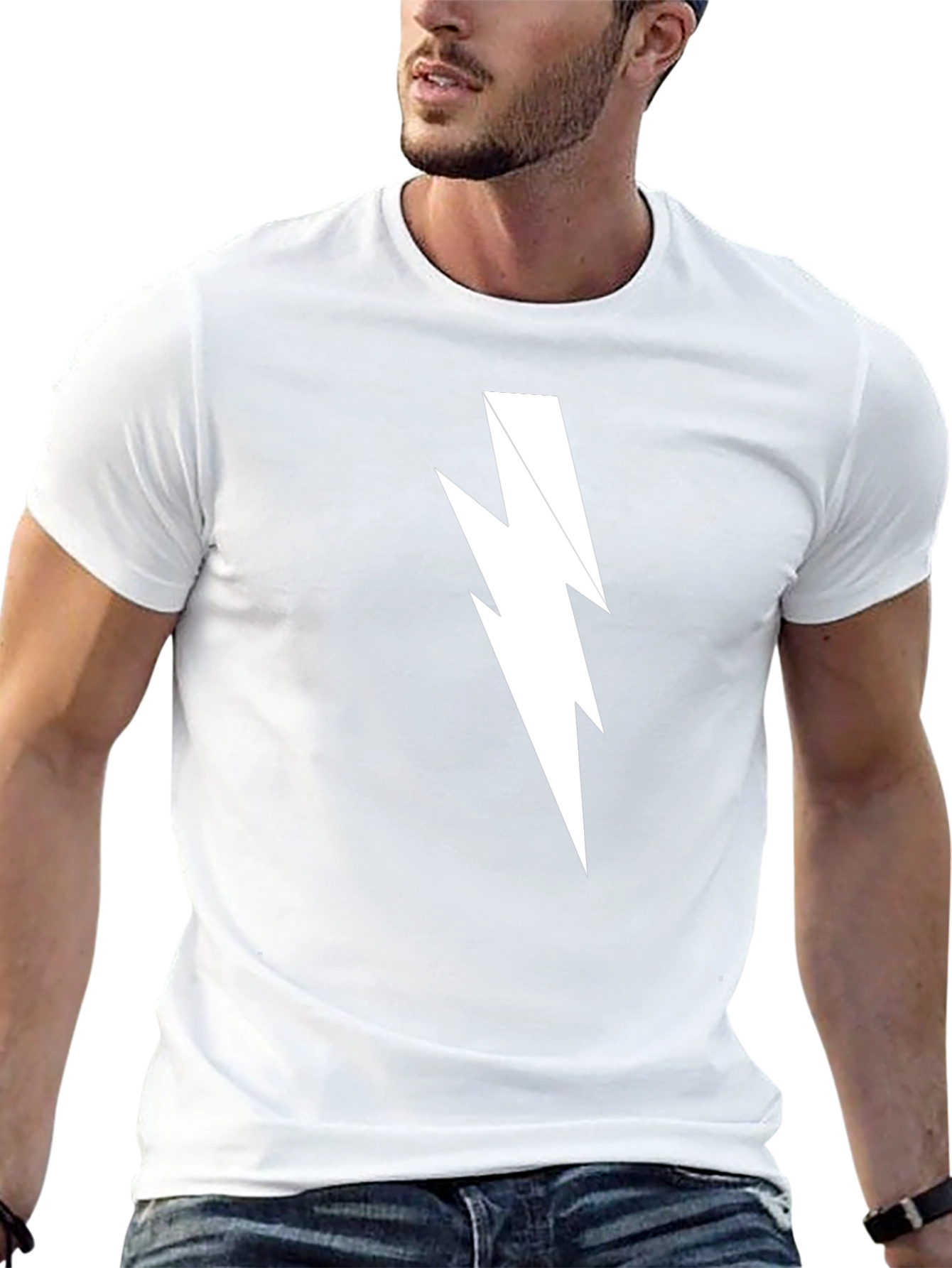 Lightning Bolt Graphic Tee - Mens Black T-Shirt