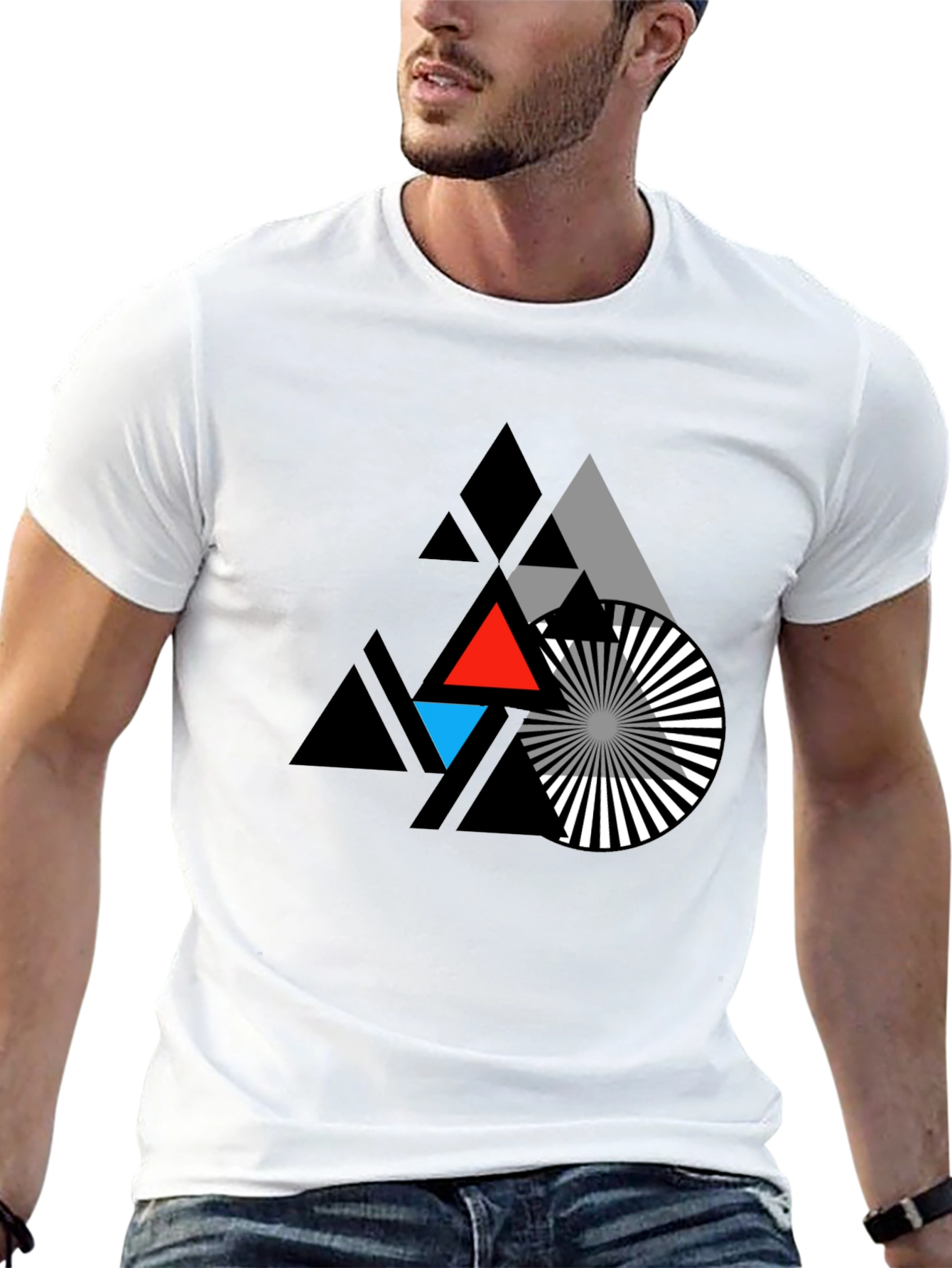 Geometric Triangle Graphic T-Shirt