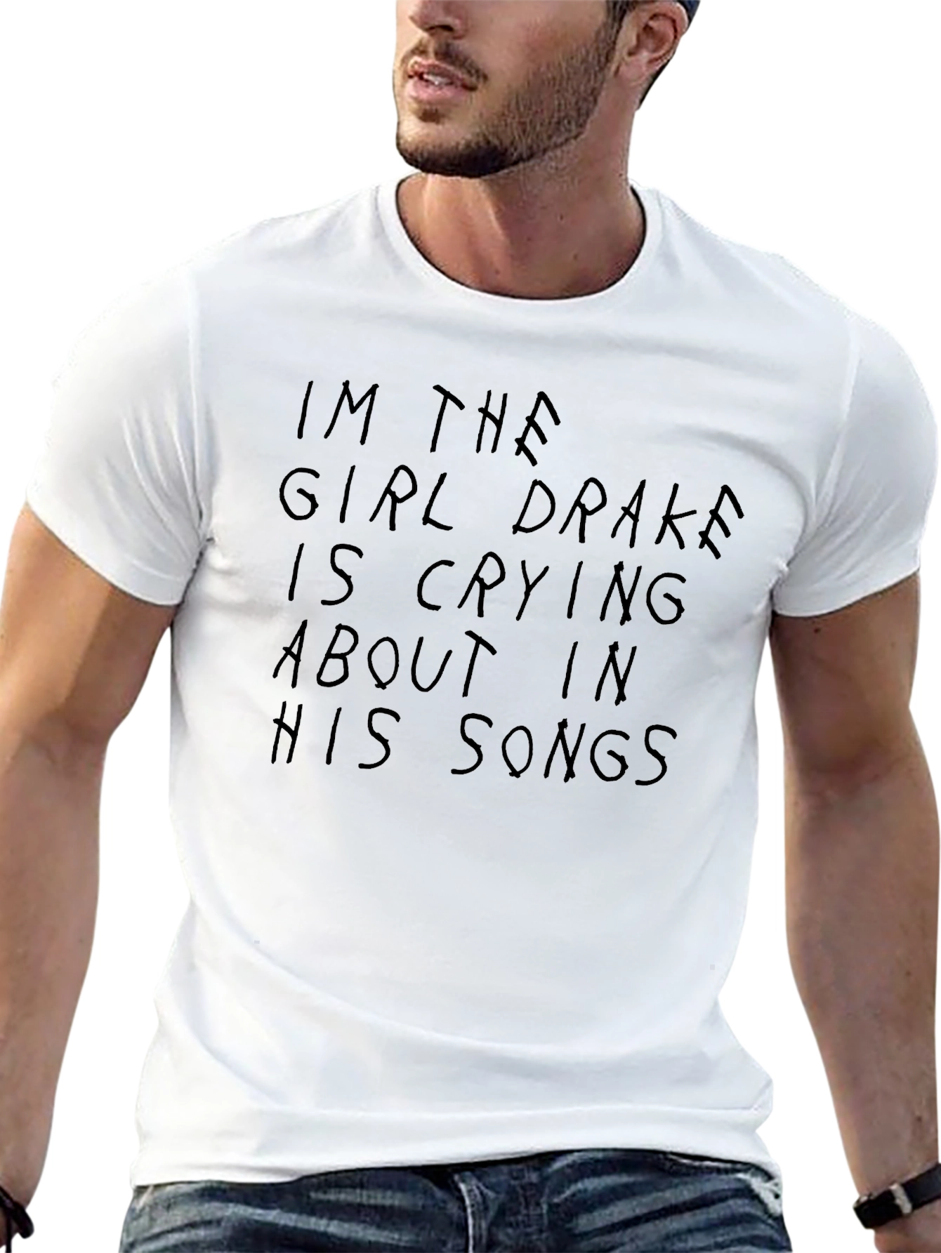 Drake Song Lyric Graphic T-Shirt - Trendy Black Tee