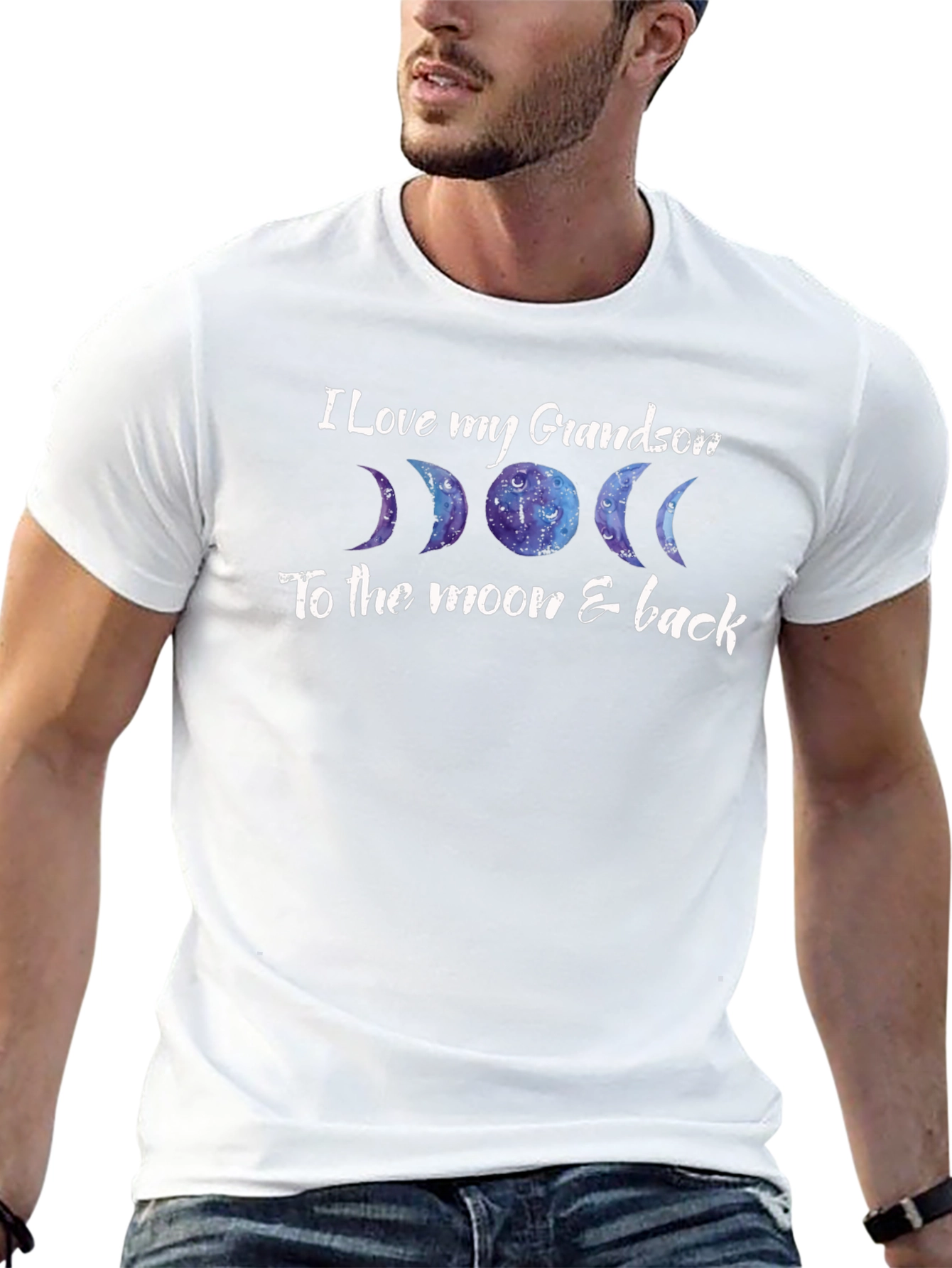 I Love My Grandson Moon Phases T-Shirt