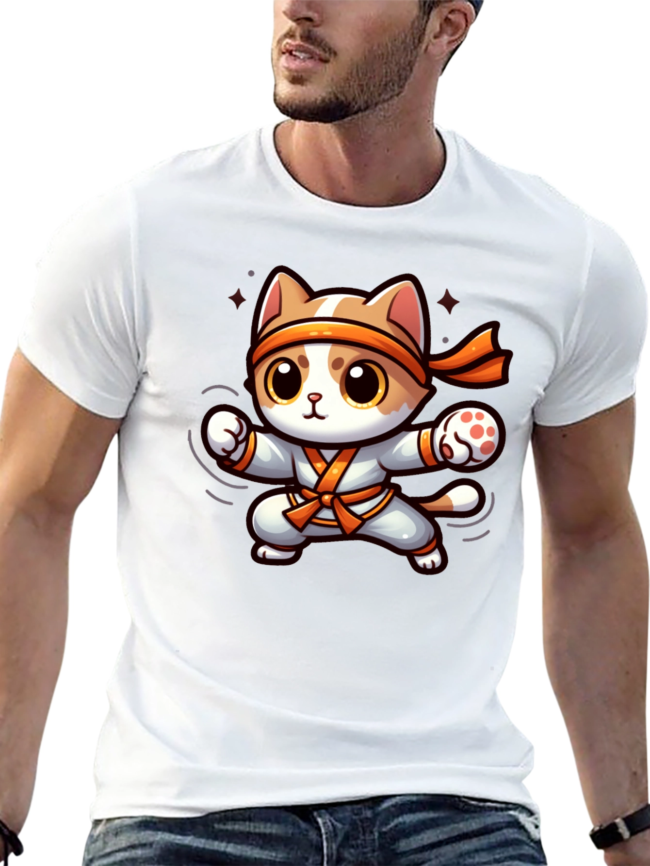 Karate Cat T-Shirt - Black