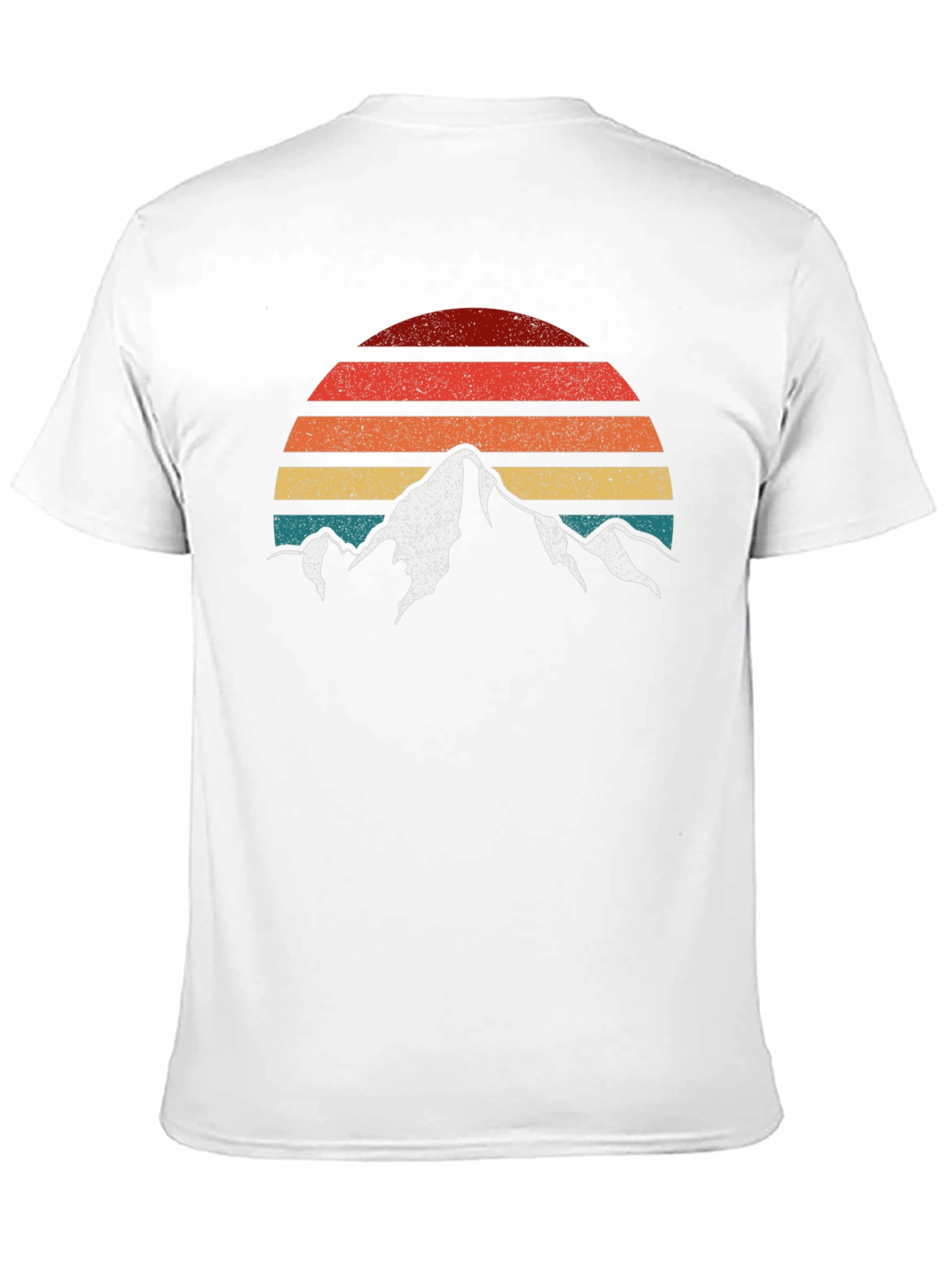 Retro Mountain Sunset Graphic Tee - Adventure Ready!