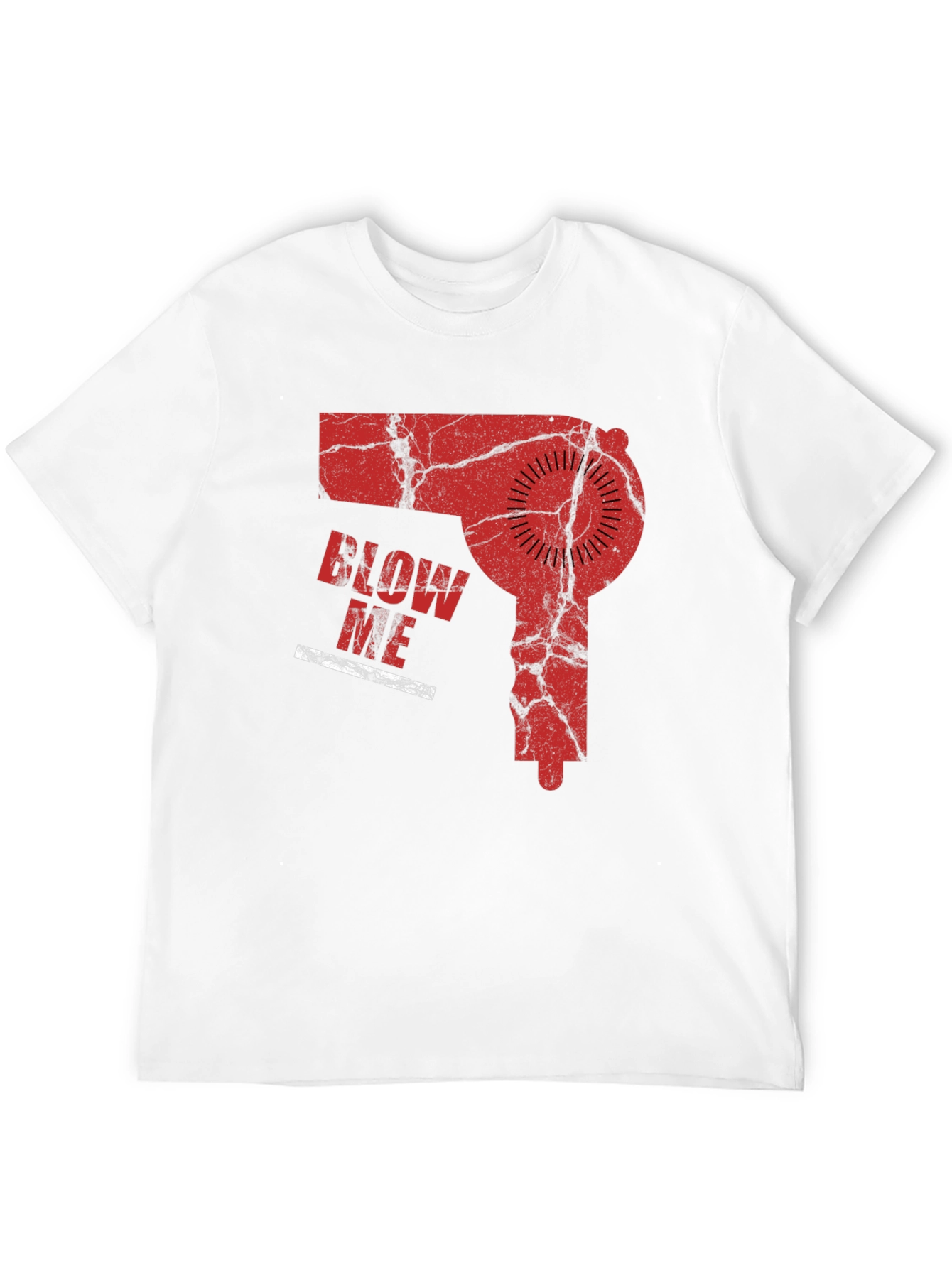 Red Blow Me Hairdryer T-Shirt