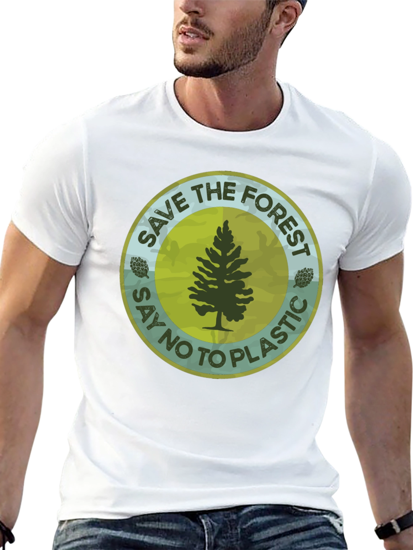 Eco-Friendly Save The Forest Graphic T-Shirt
