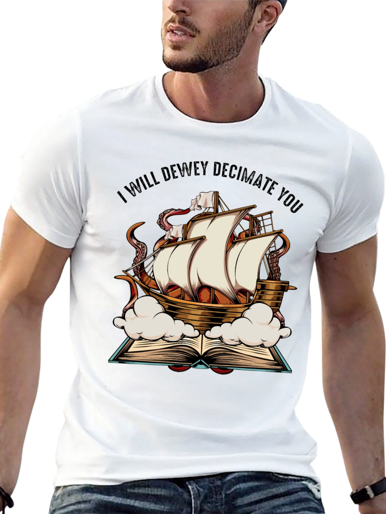 Dewey Decimate Kraken Ship T-Shirt