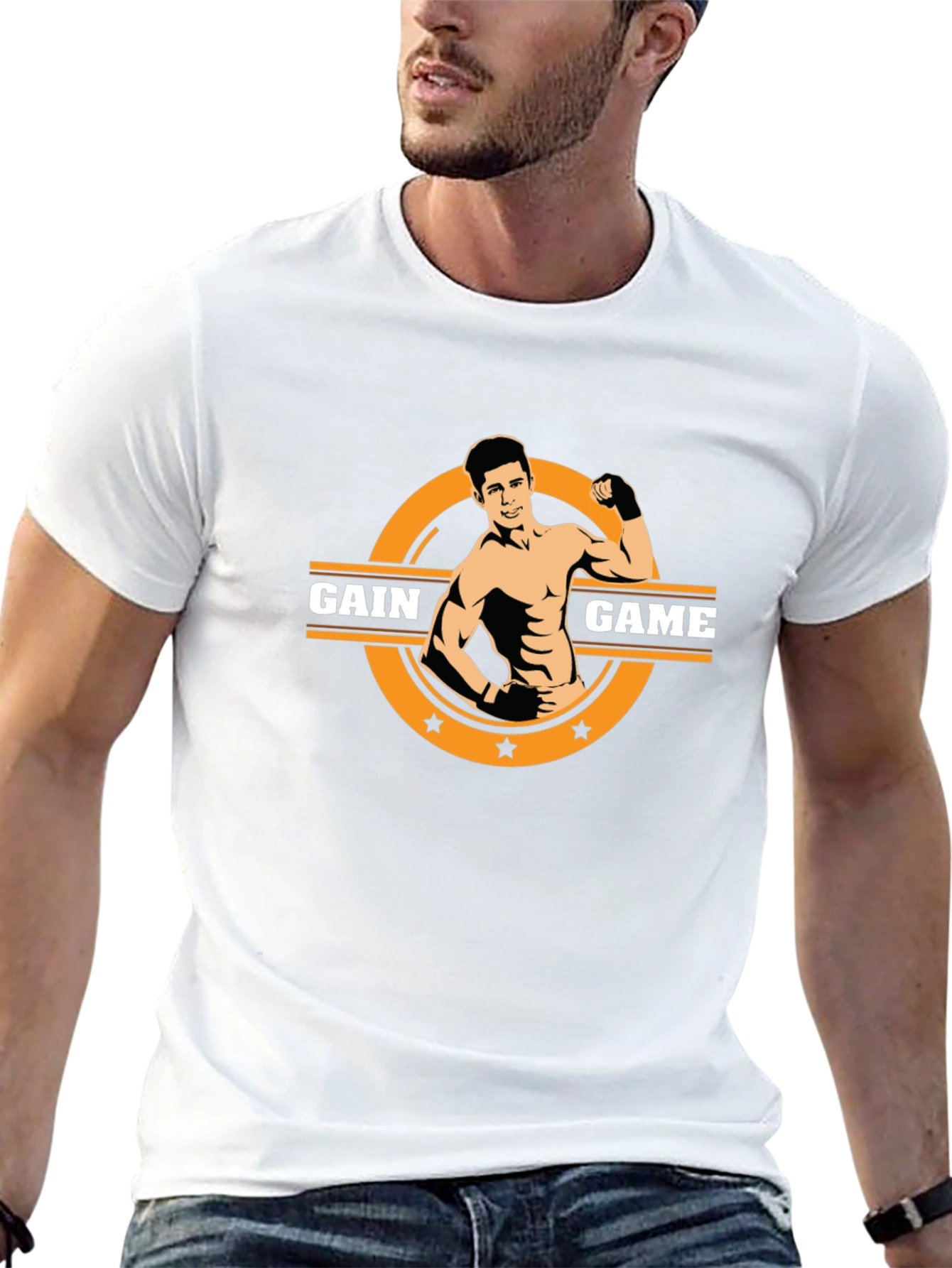 Gain Game Black Graphic Tee