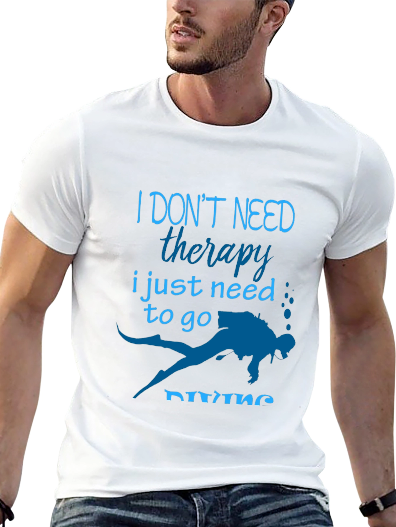 Diving Therapy Graphic T-Shirt - Diver Gift