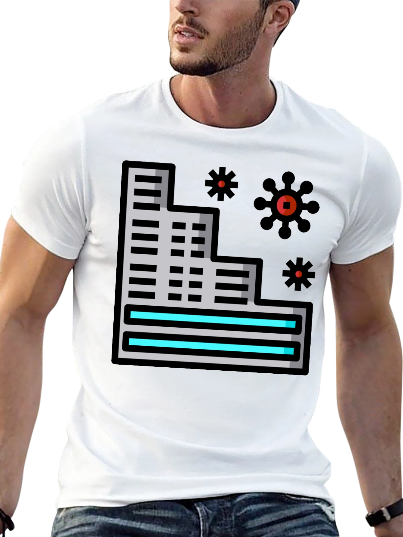 Modern Building T-Shirt - Unique Graphic Tee