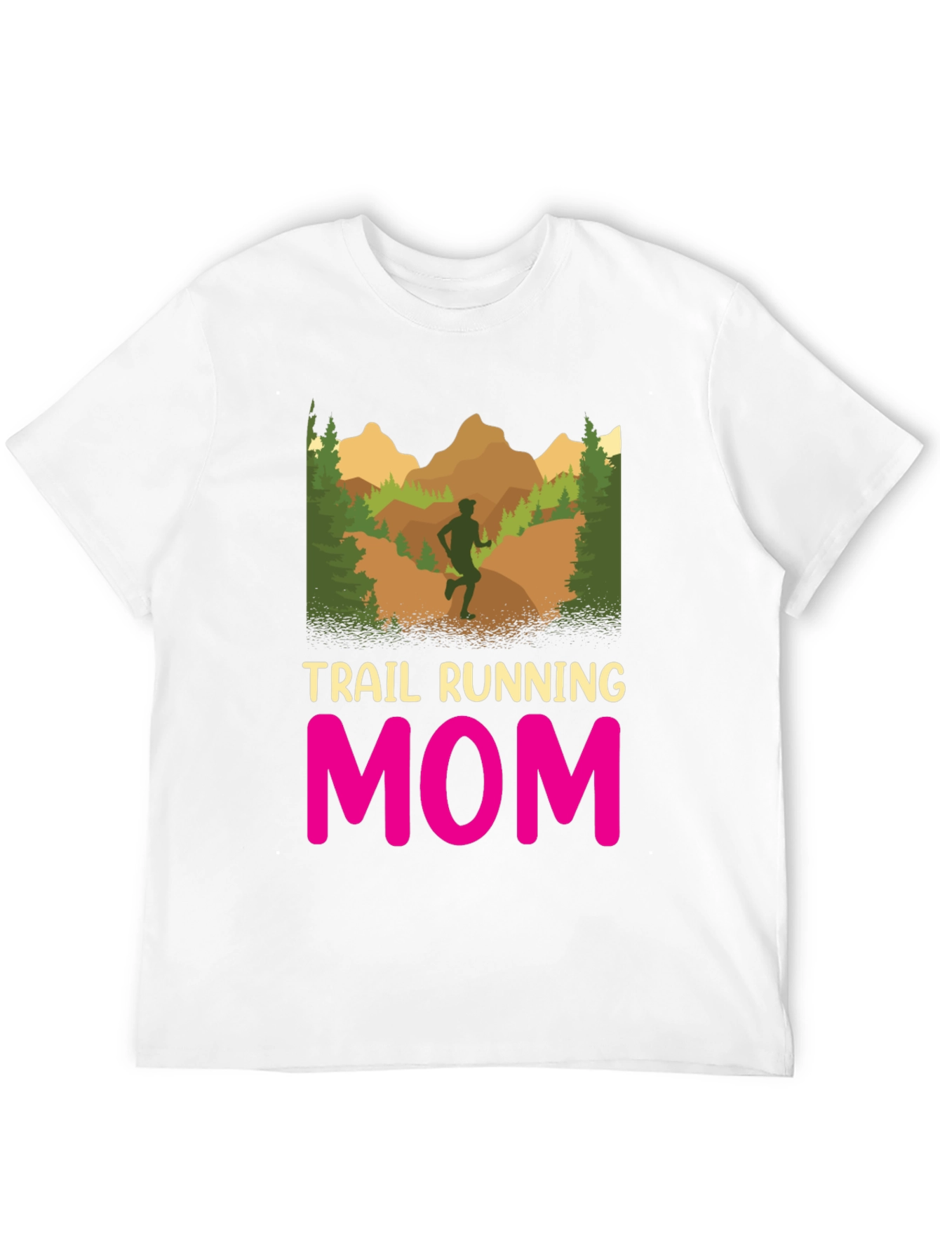 Trail Running Mom T-Shirt - Black Graphic Tee