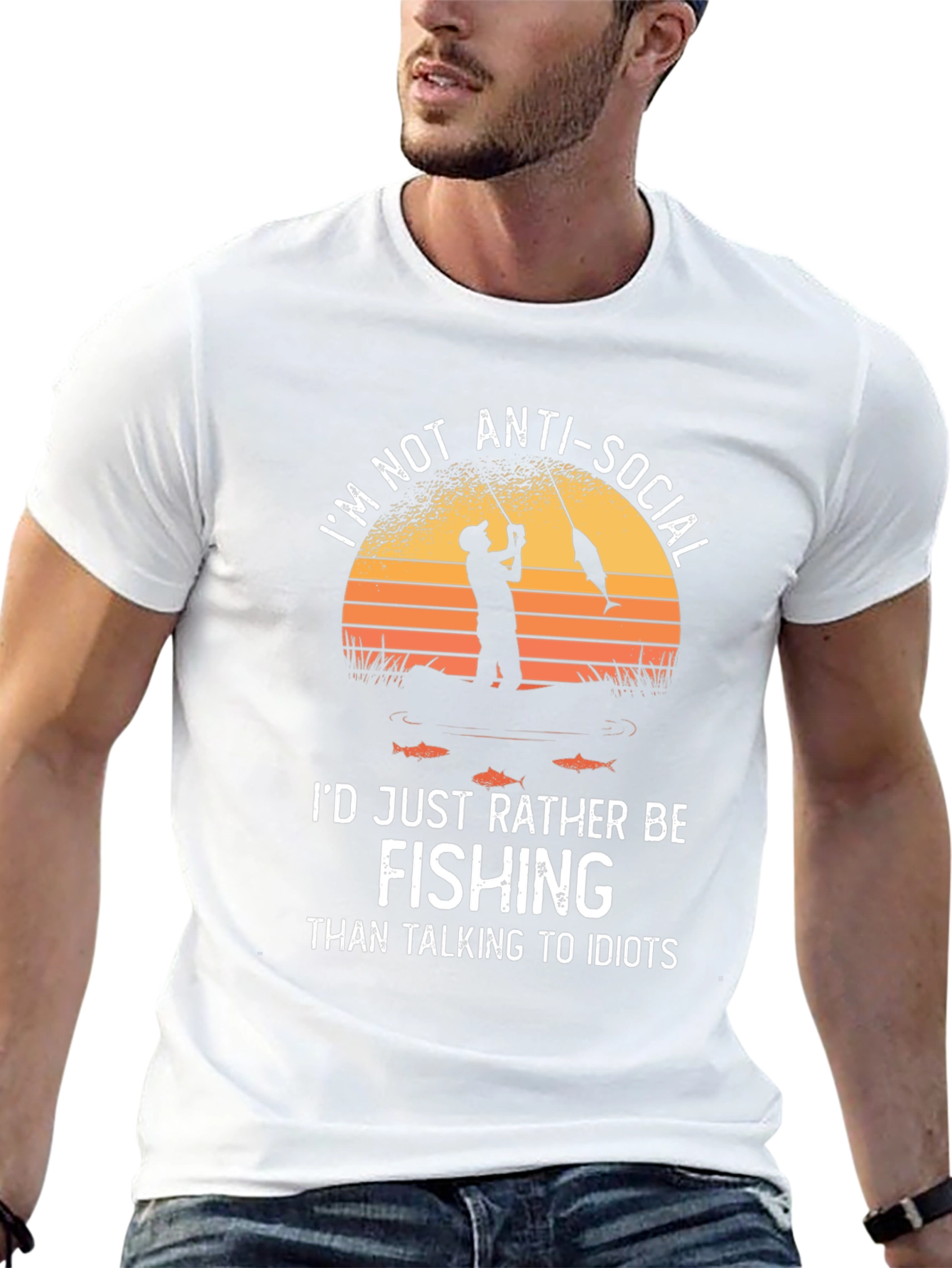 Fishing T-Shirt: Im Not Anti-Social