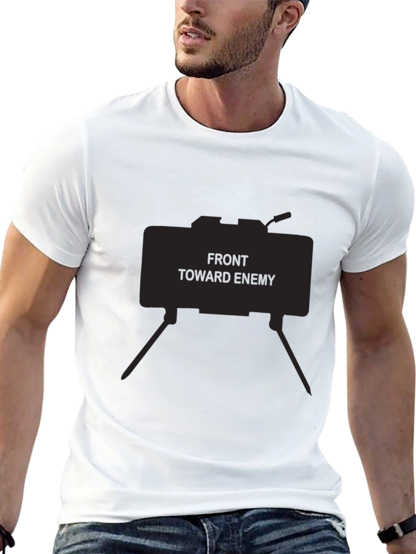 Front Toward Enemy Graphic Tee - Black