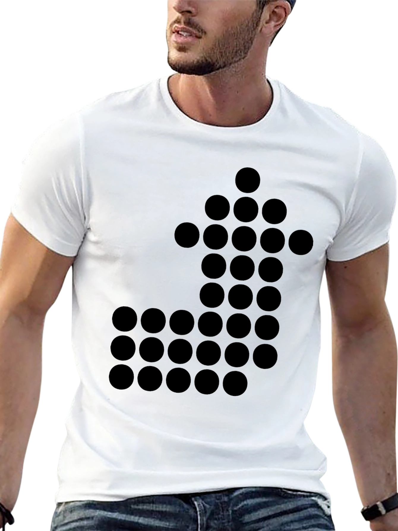 Retro 8-Bit Arrow Black Graphic Tee