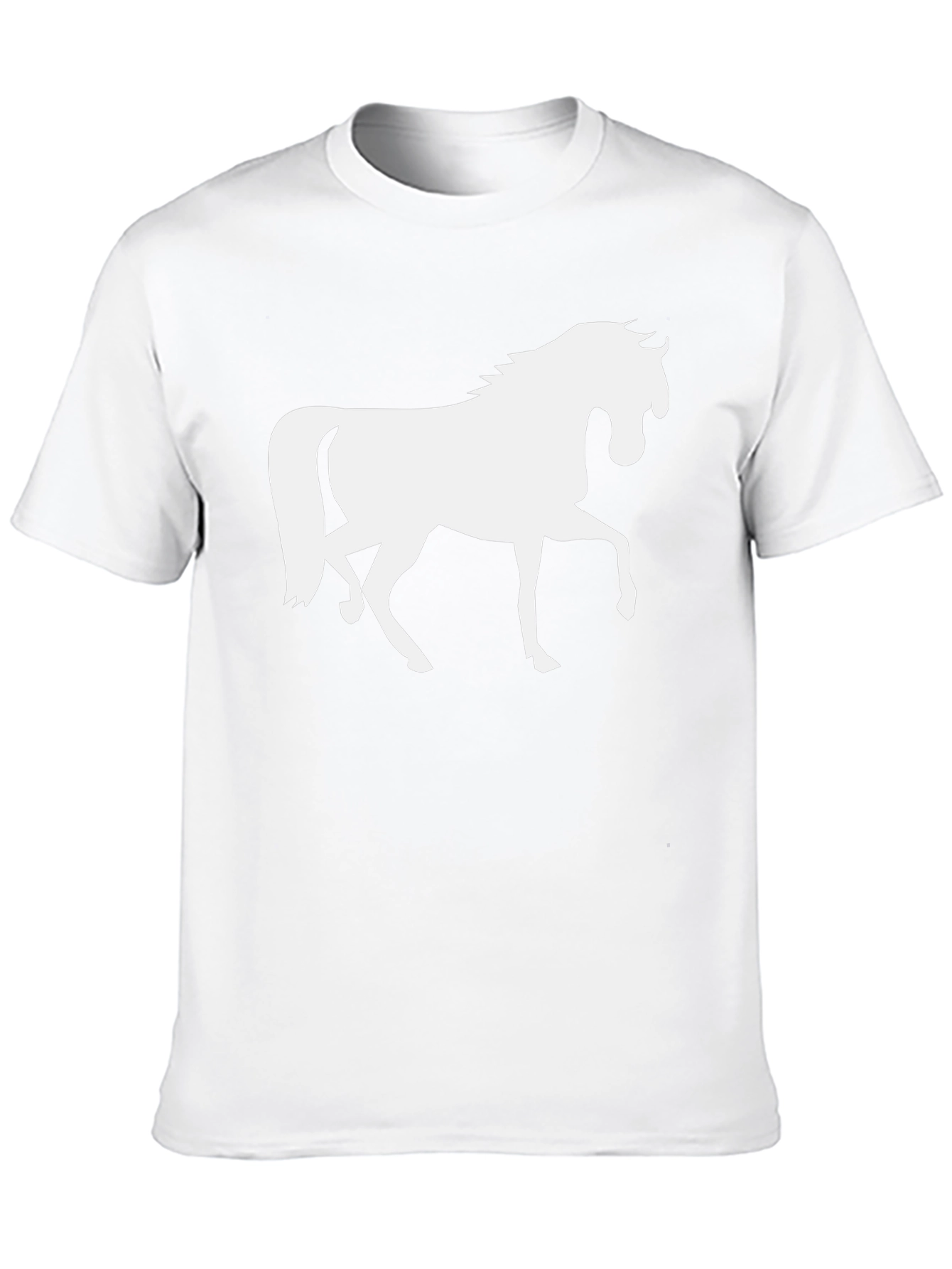 Horse Silhouette Black Tee - Equestrian Style