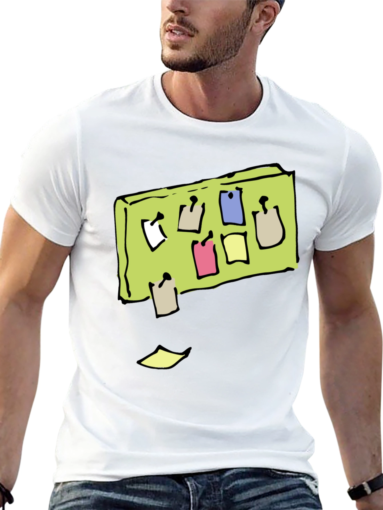 Memo Board Graphic Tee - Cool Black T-Shirt