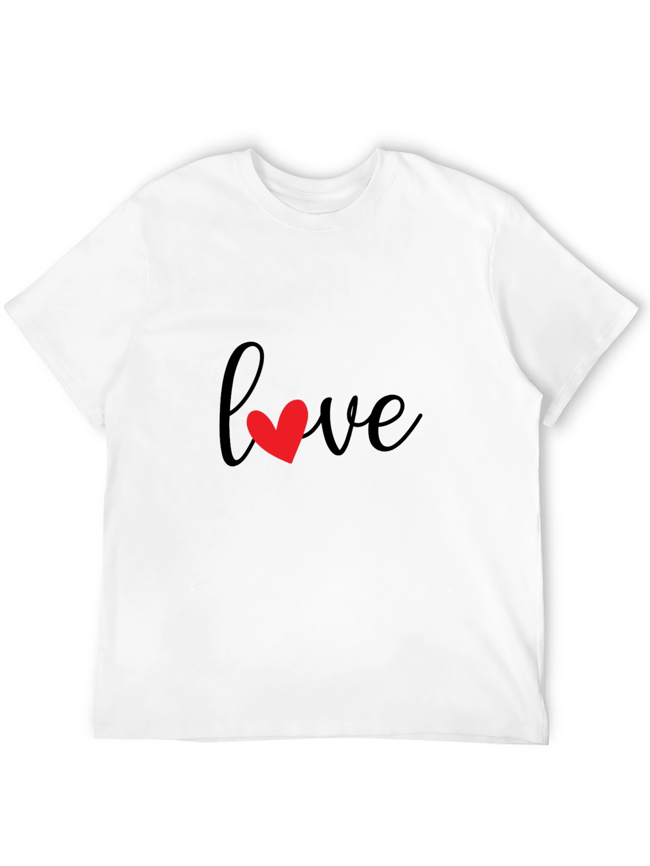 Love Heart Graphic T-Shirt - Black