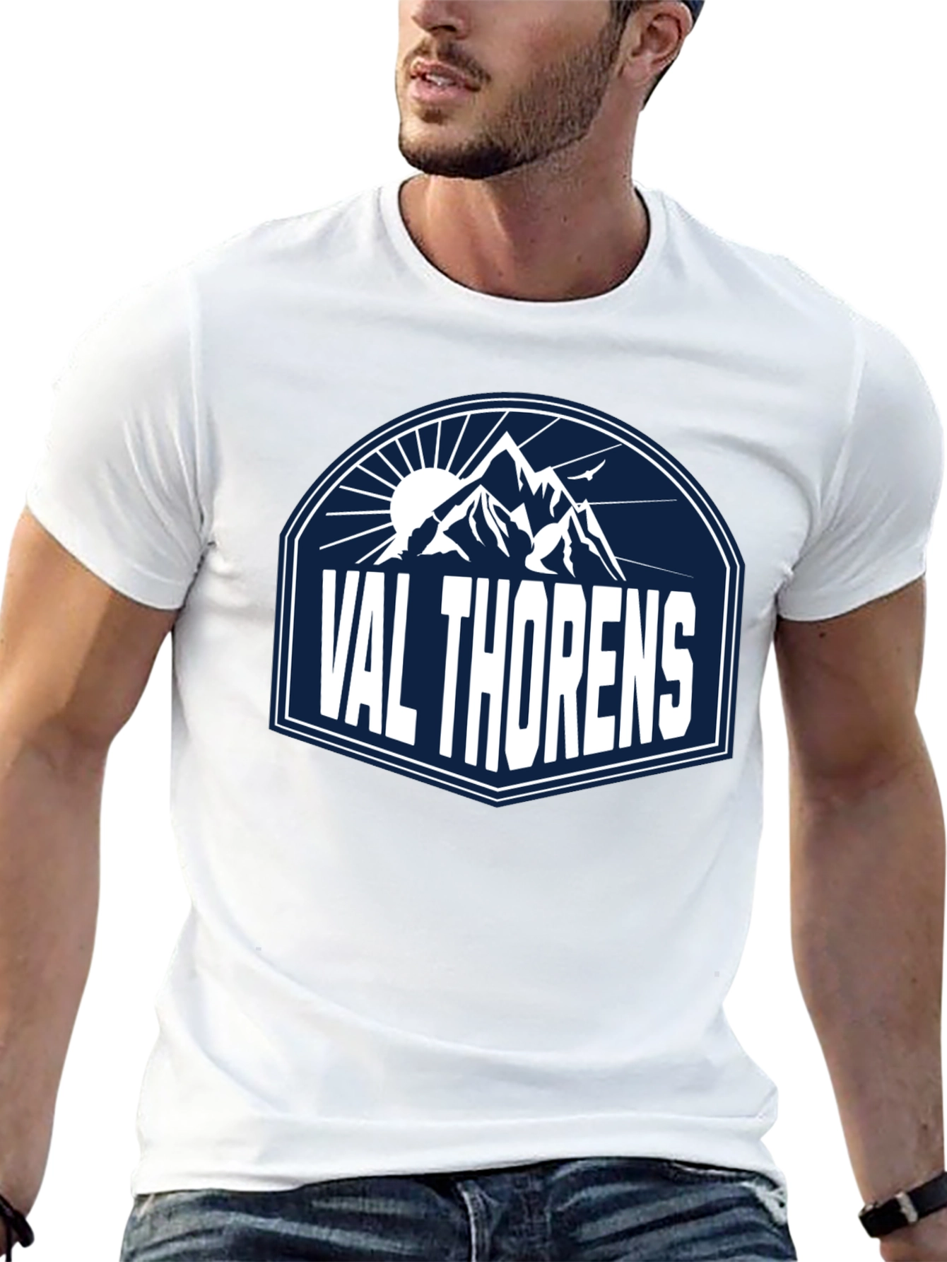 Val Thorens Mountain Graphic Tee - Black