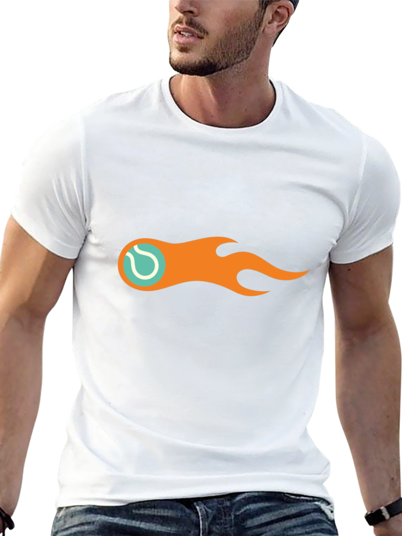 Flaming Tennis Ball Graphic Tee