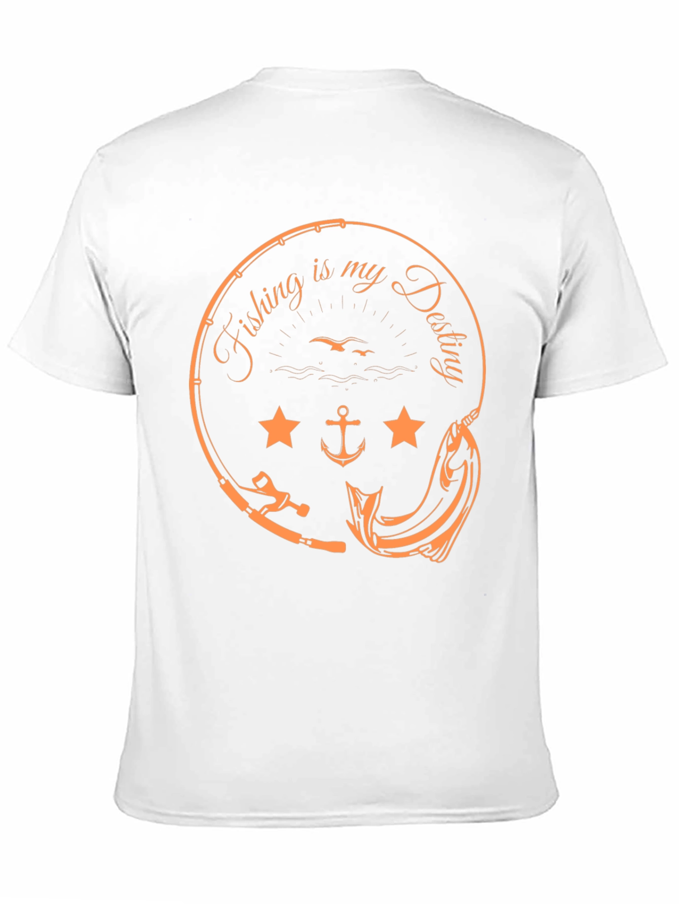 Fishing Is My Destiny Black Graphic Tee
