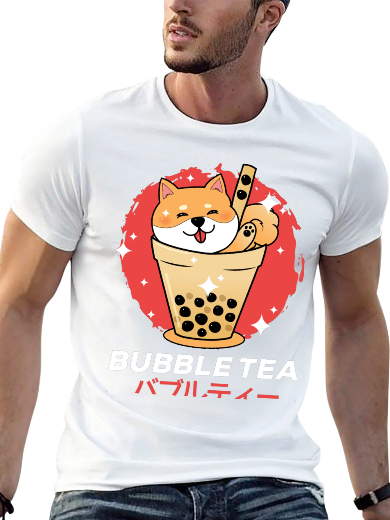 Bubble Tea Shiba Inu Graphic T-Shirt