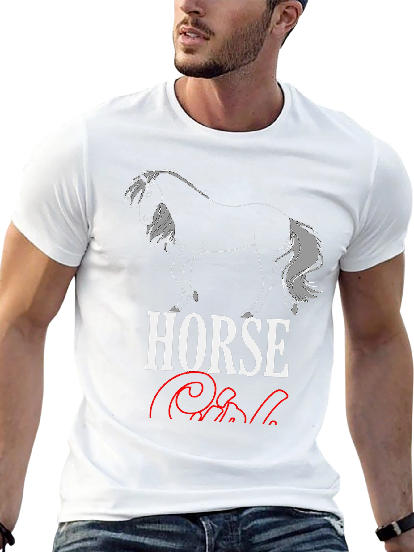 Horse Girl Graphic T-Shirt - Black