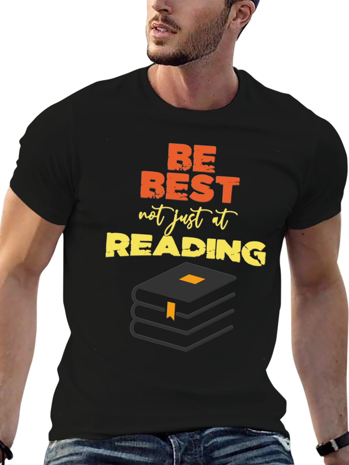 Be Best At Reading Black Graphic Tee