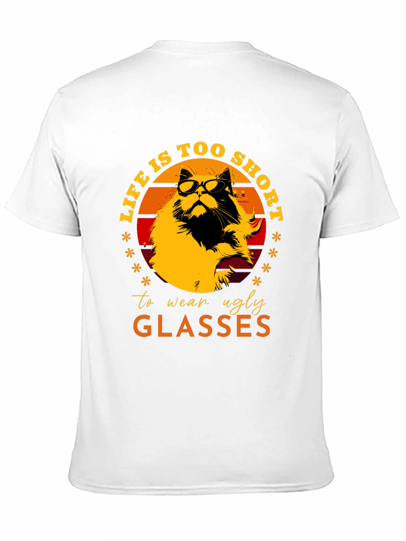 Cat with Glasses Graphic Tee