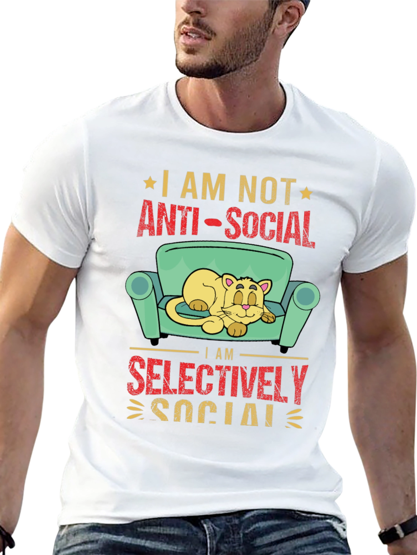 Anti-Social Cat Lover Graphic Tee