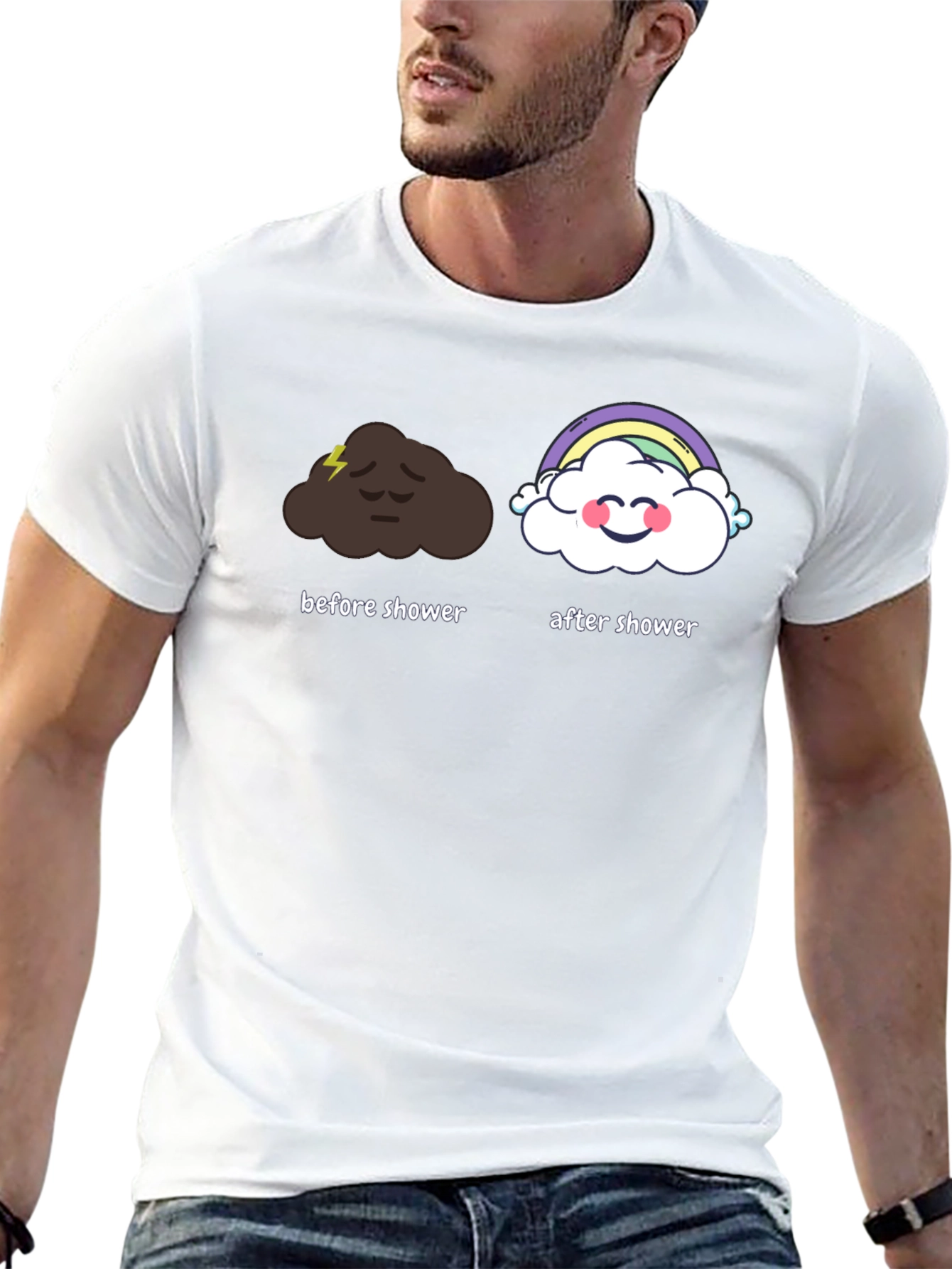 Funny Shower T-Shirt: Before & After