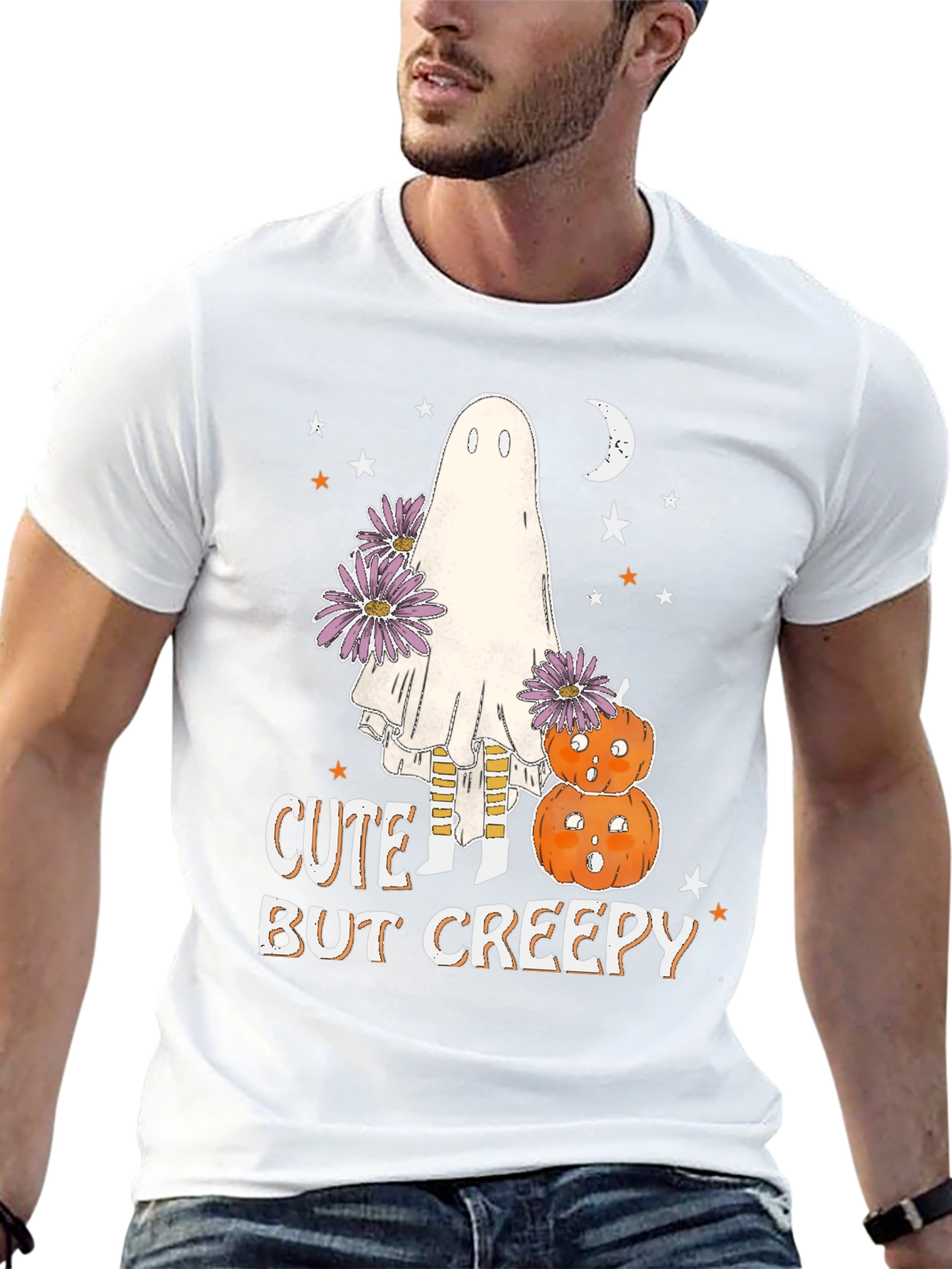 Cute But Creepy Halloween Ghost T-Shirt