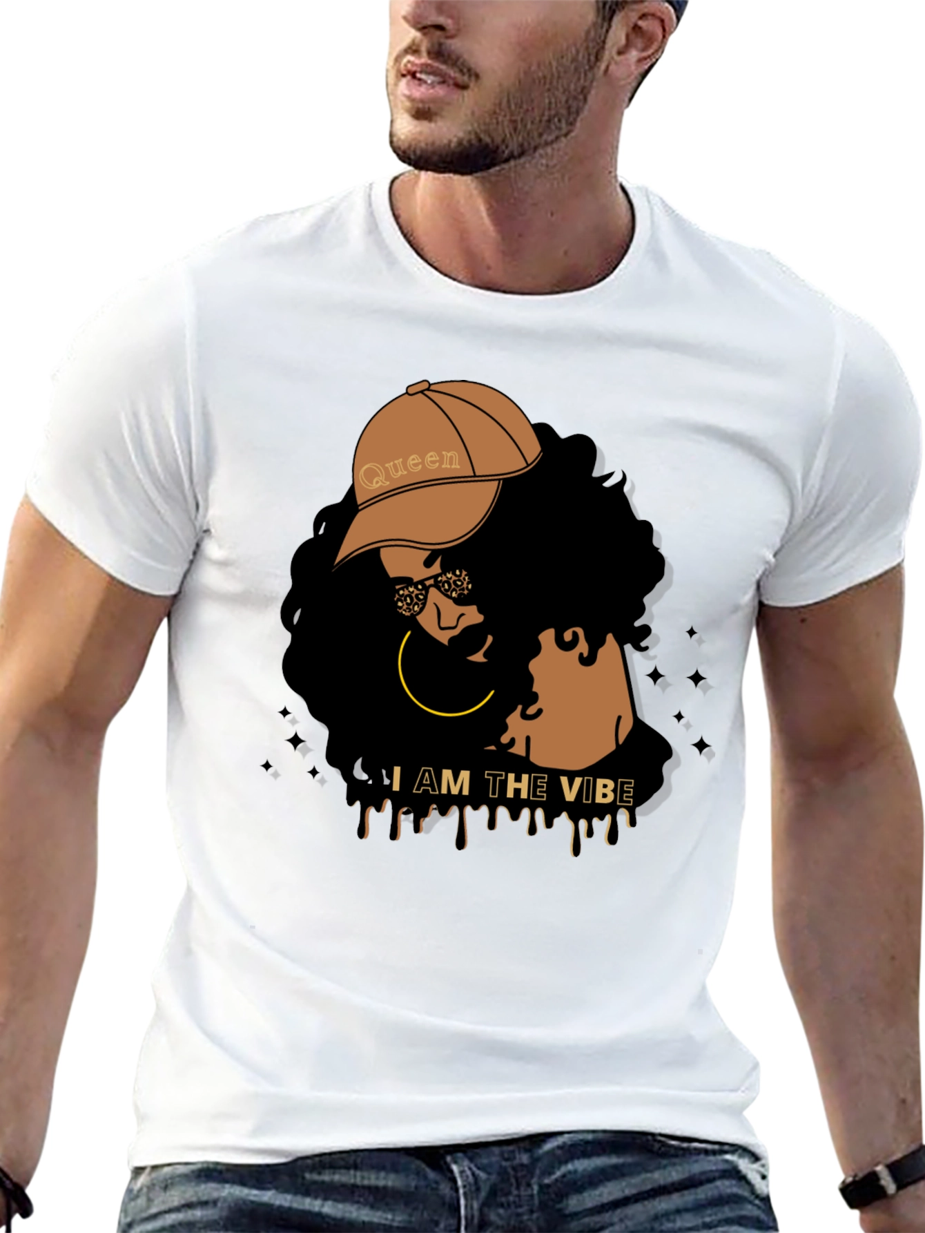 I AM THE VIBE Graphic T-Shirt - Black
