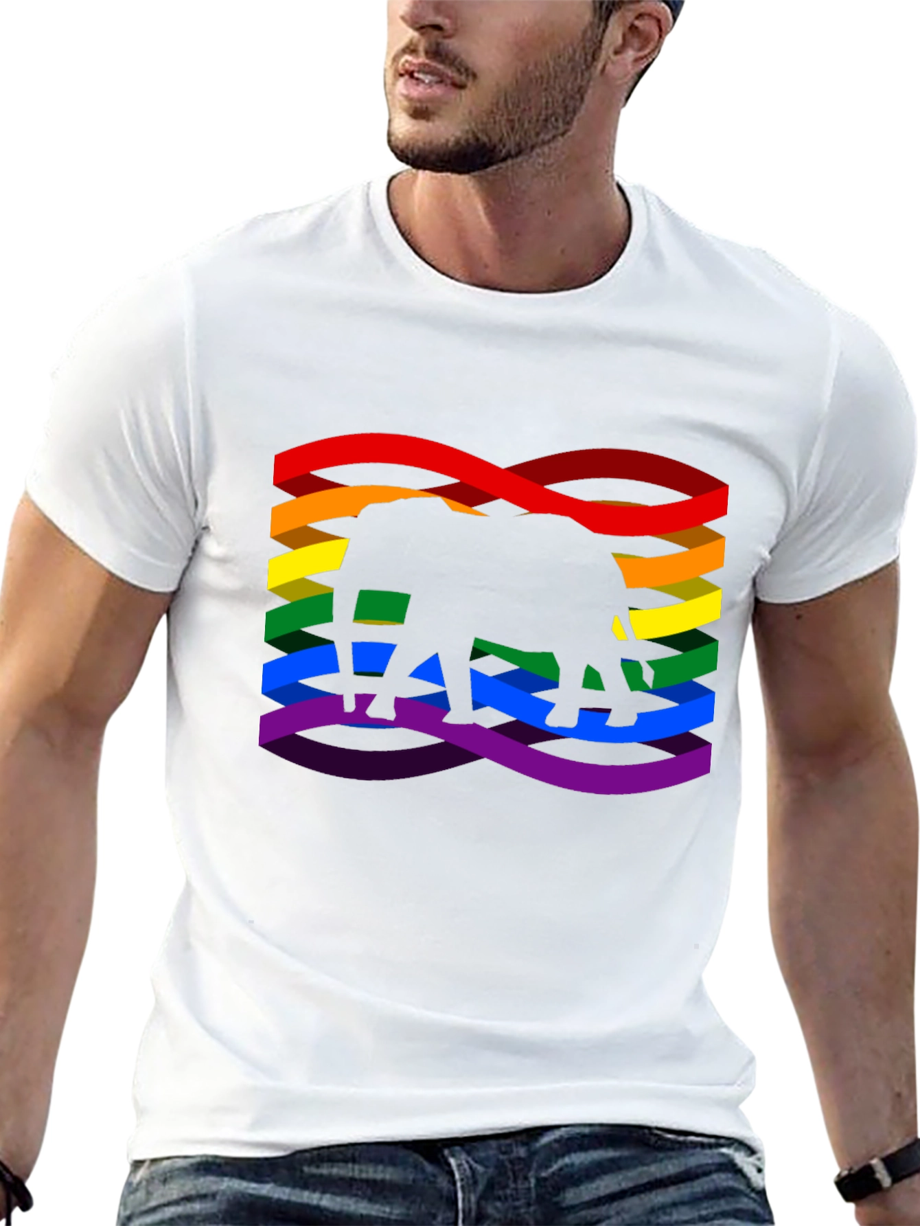 Rainbow Elephant Graphic Tee - Pride Shirt