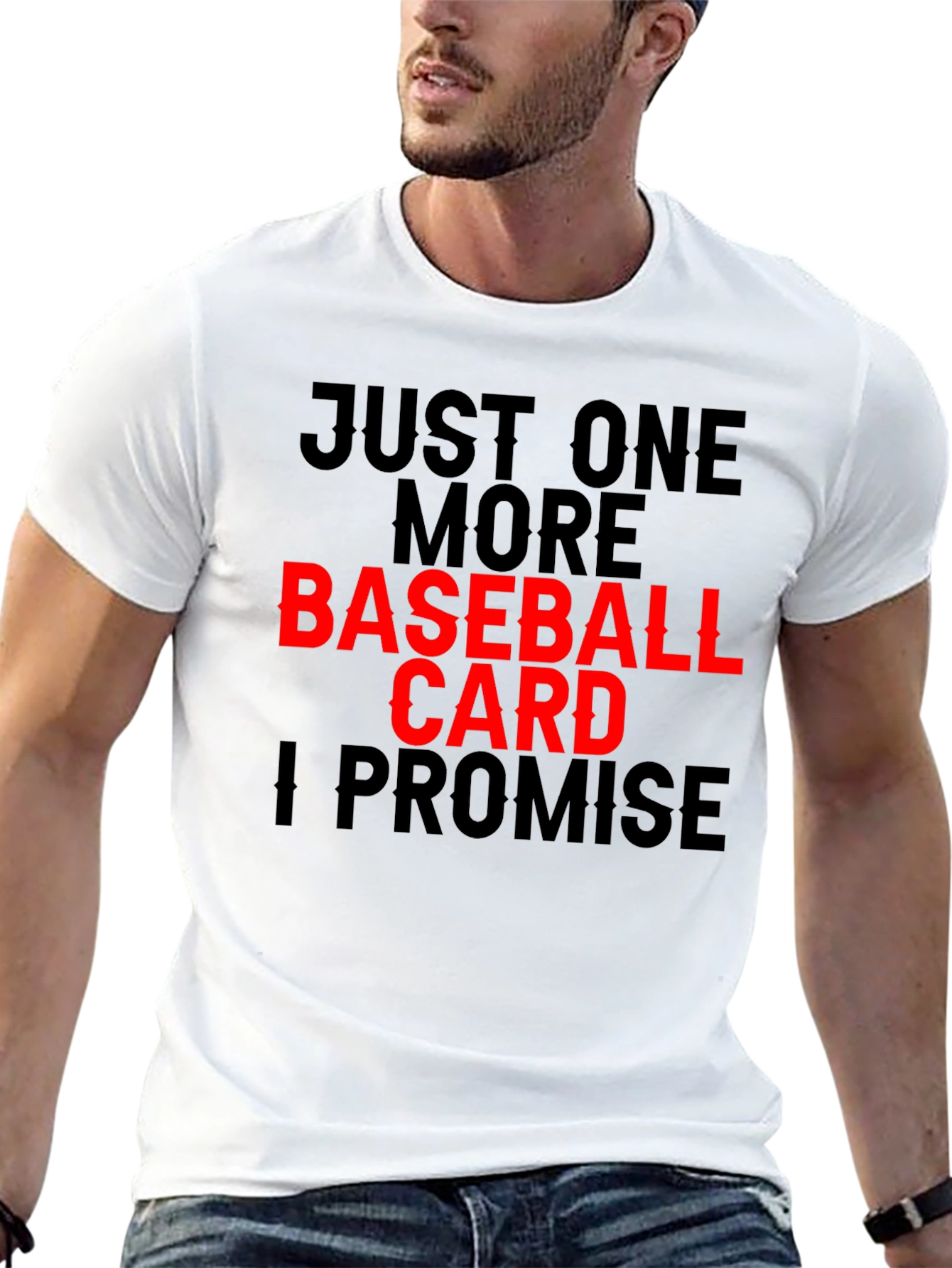 Baseball Card Obsessed Black T-Shirt